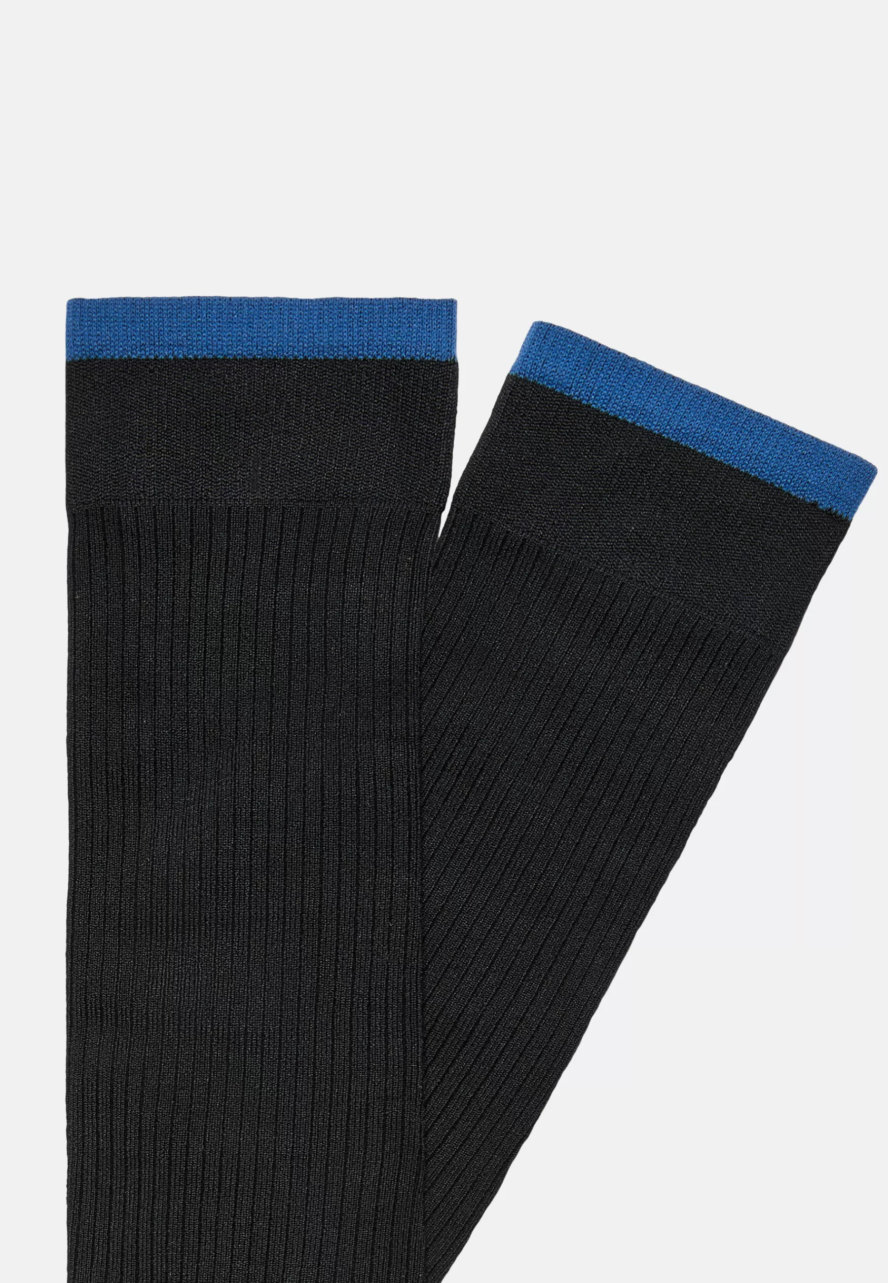 Socks^Boggi Milano Ribbed Pattern Socks In Technical Yarn Navy blue