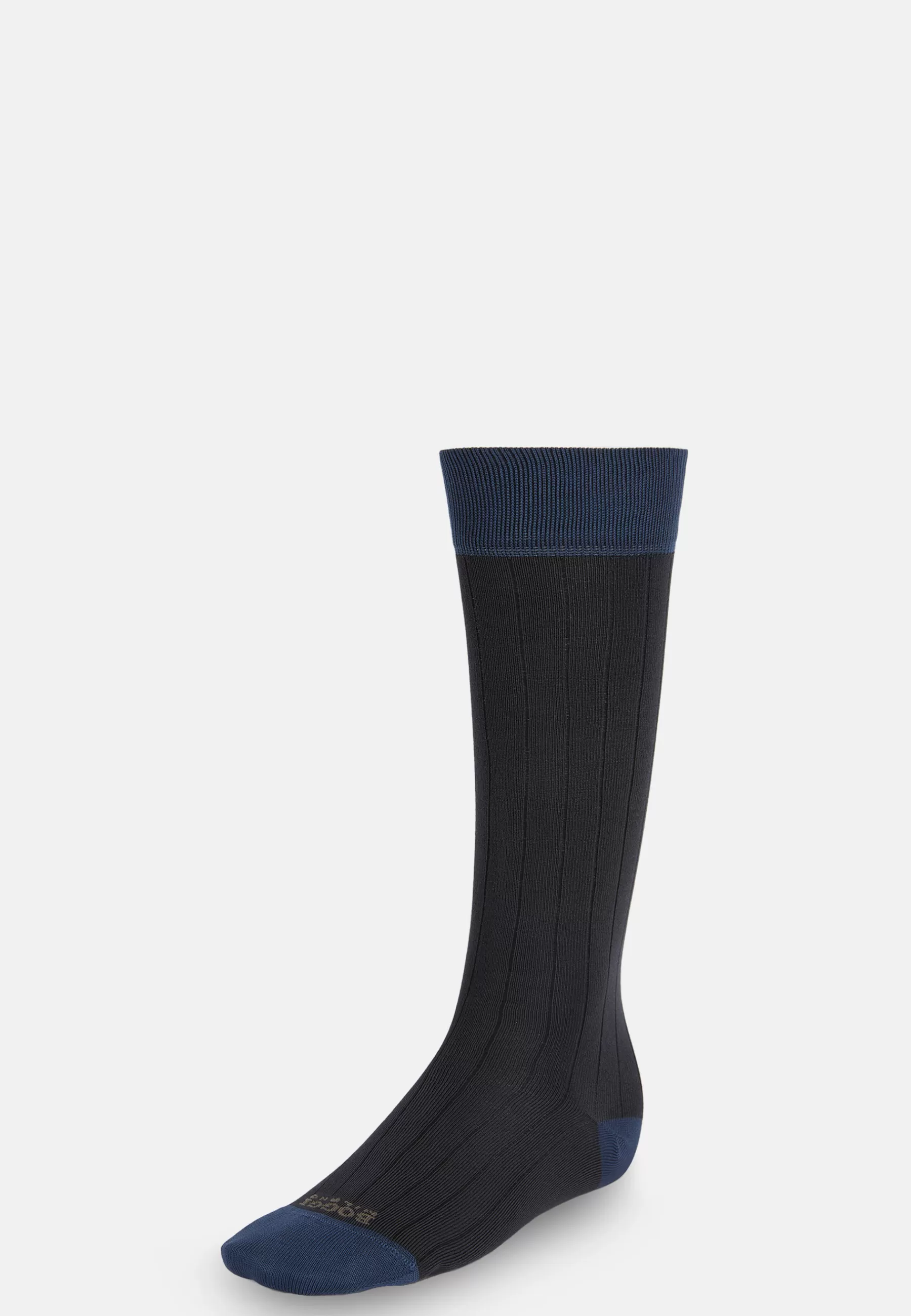 Socks^Boggi Milano Ribbed Socks In Performance Yarn Charcoal