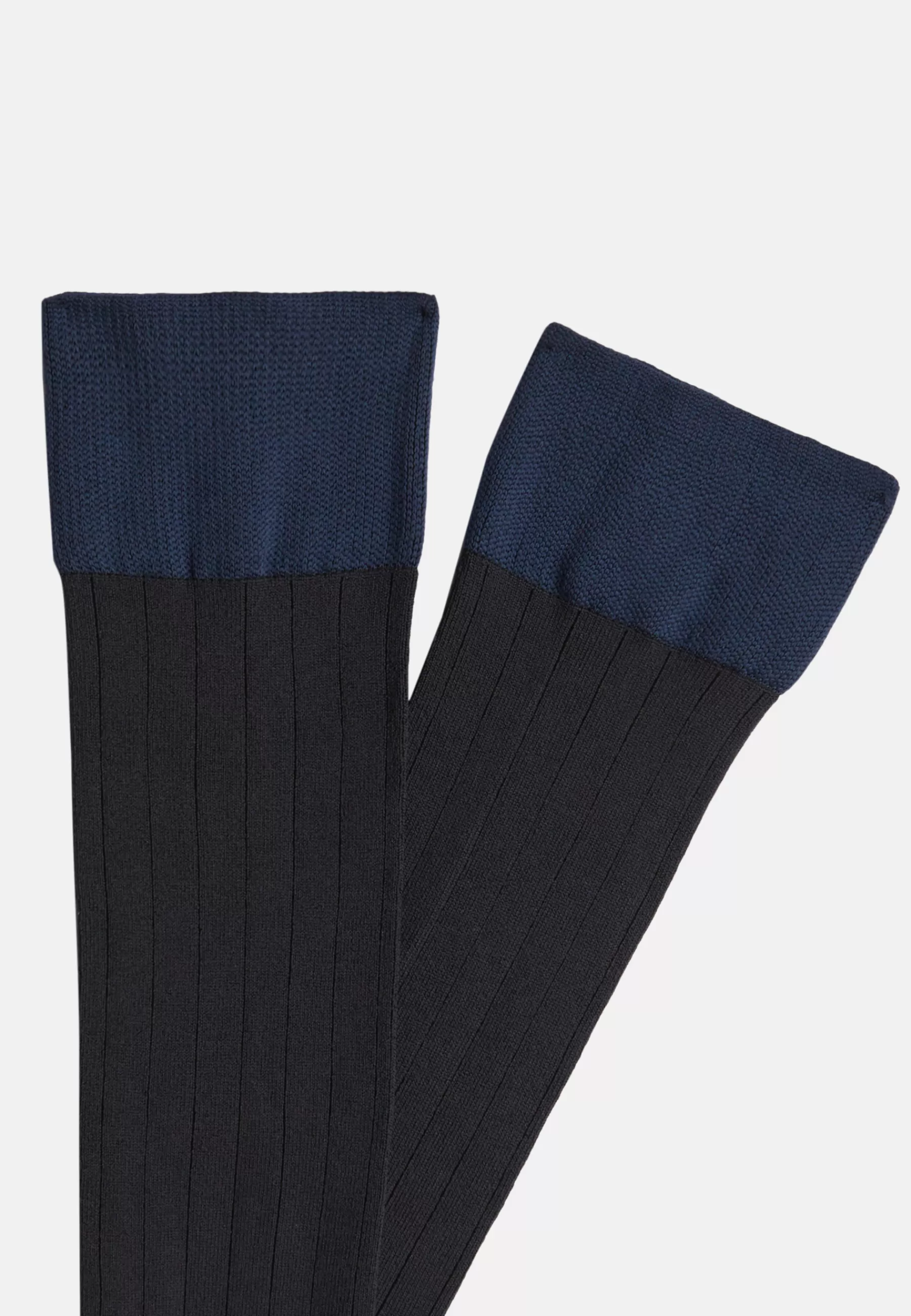 Socks^Boggi Milano Ribbed Socks In Performance Yarn Charcoal