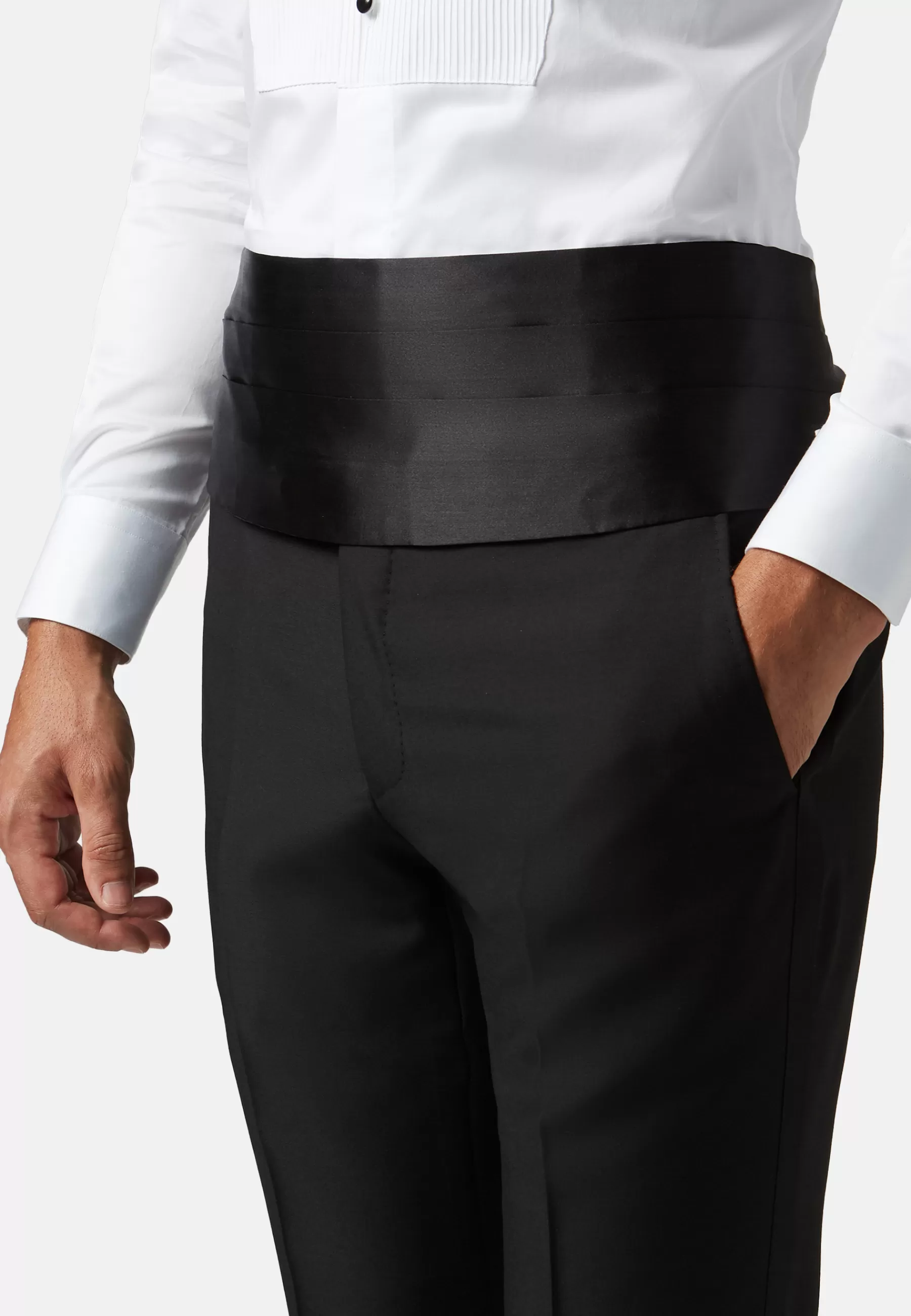 Cummerbunds^Boggi Milano Silk Cummerbund Black