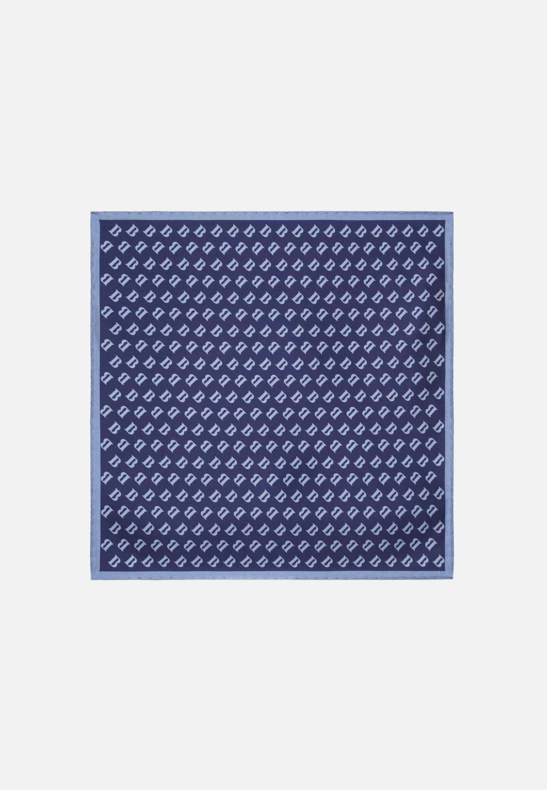 Pocket Squares^Boggi Milano Silk Pocket Square with All-over Logo Print Navy blue