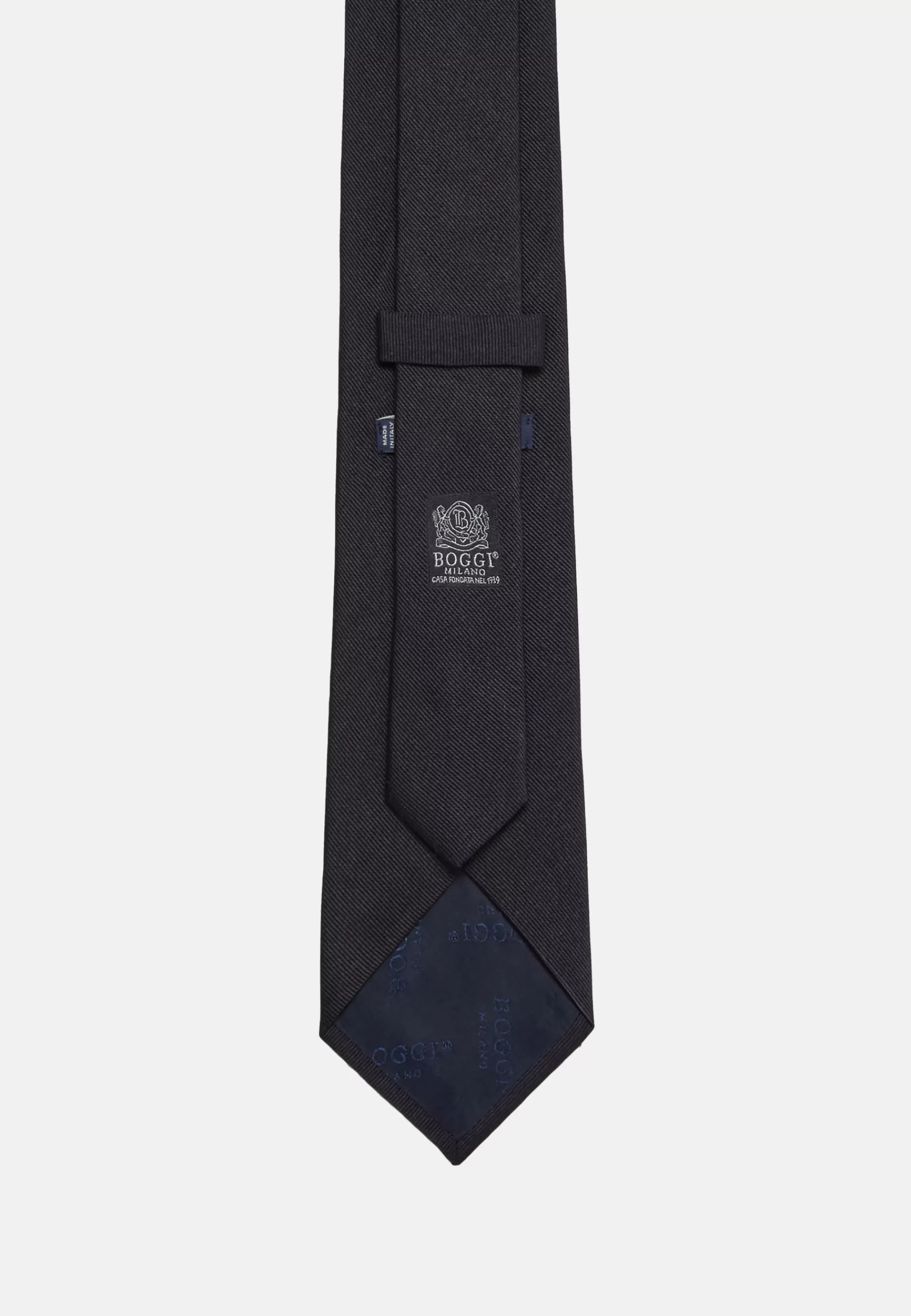 Ties^Boggi Milano Silk Tie Blue