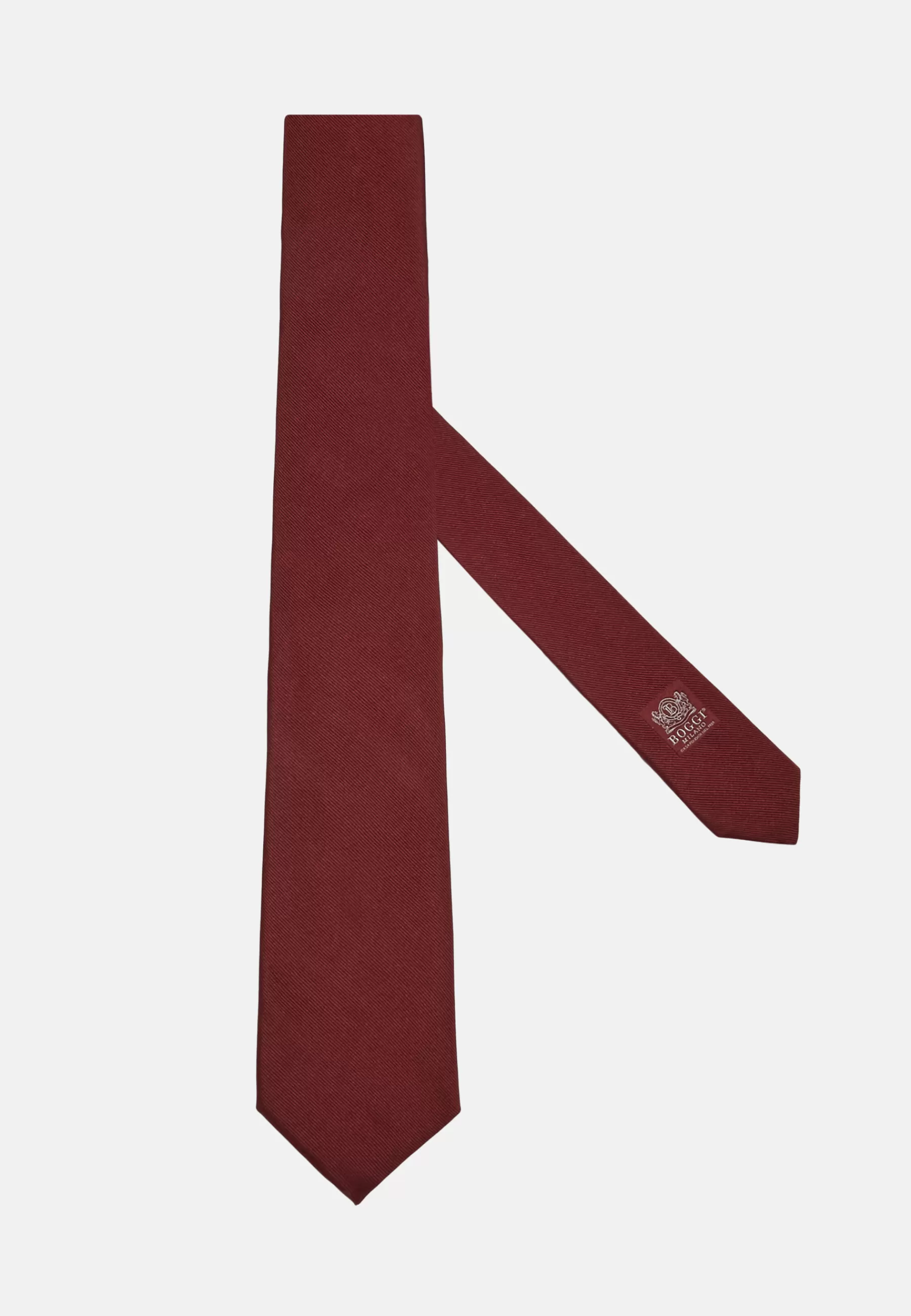 Ties^Boggi Milano Silk Tie Burgundy