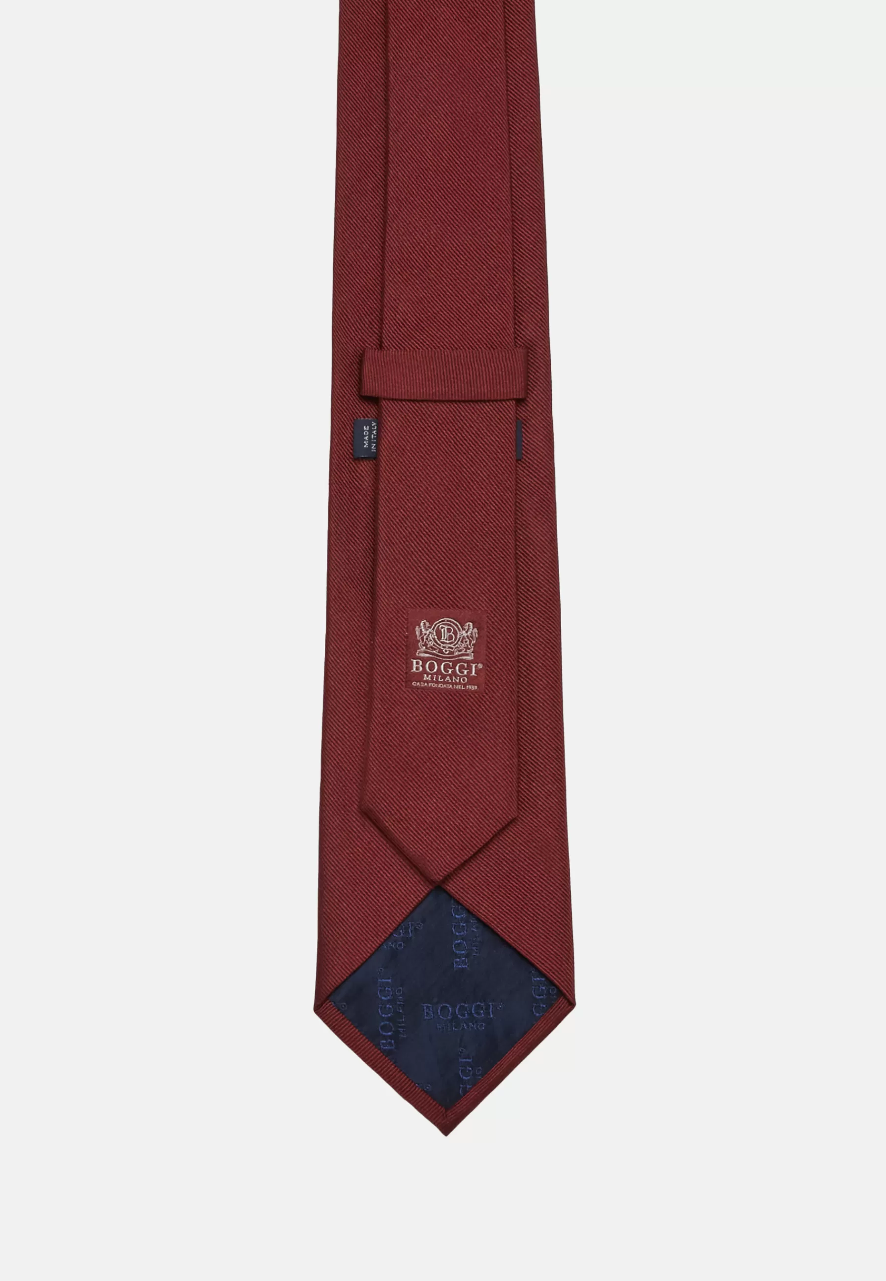 Ties^Boggi Milano Silk Tie Burgundy