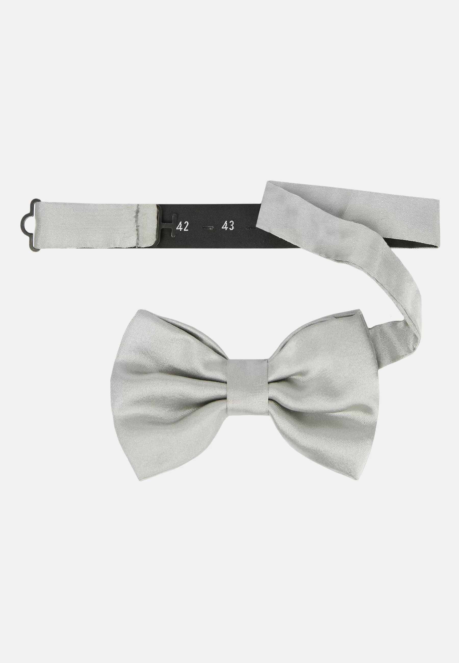 Bow ties^Boggi Milano Knotted Silk Bow Tie Silver