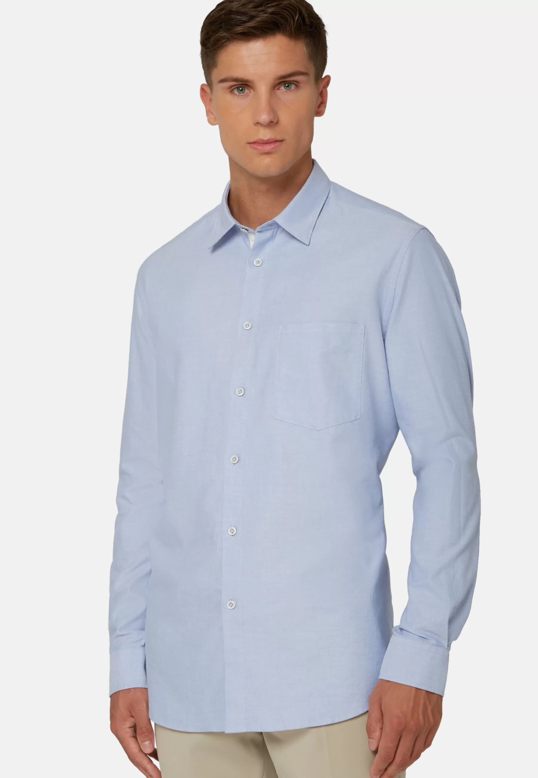 Casual Shirts^Boggi Milano Sky Blue Oxford Cotton Shirt Regular Fit Light Blue