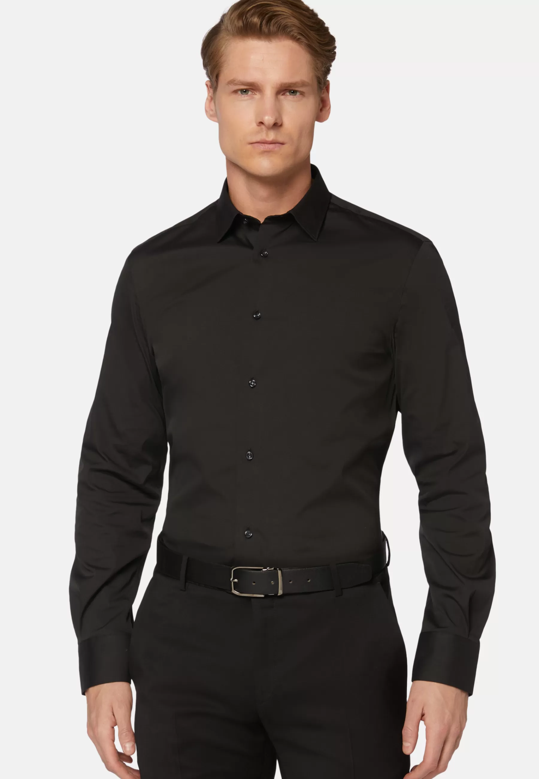 Dress Shirts | Must-Have^Boggi Milano Slim Fit Shirt in Stretch Cotton Black