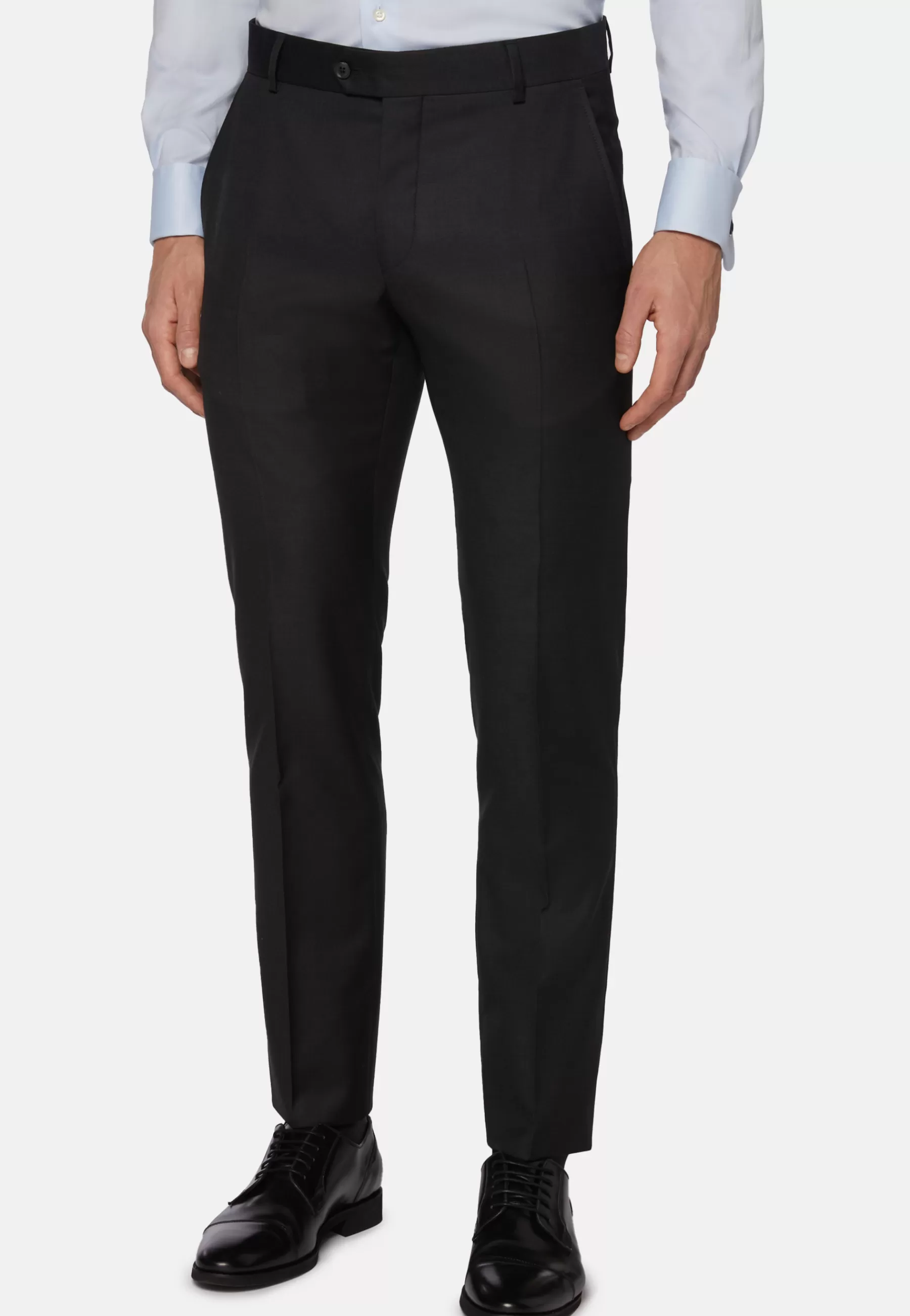 Pants and Jeans | Must-Have^Boggi Milano slim Fit Grey Super 130 Wool Pants Charcoal