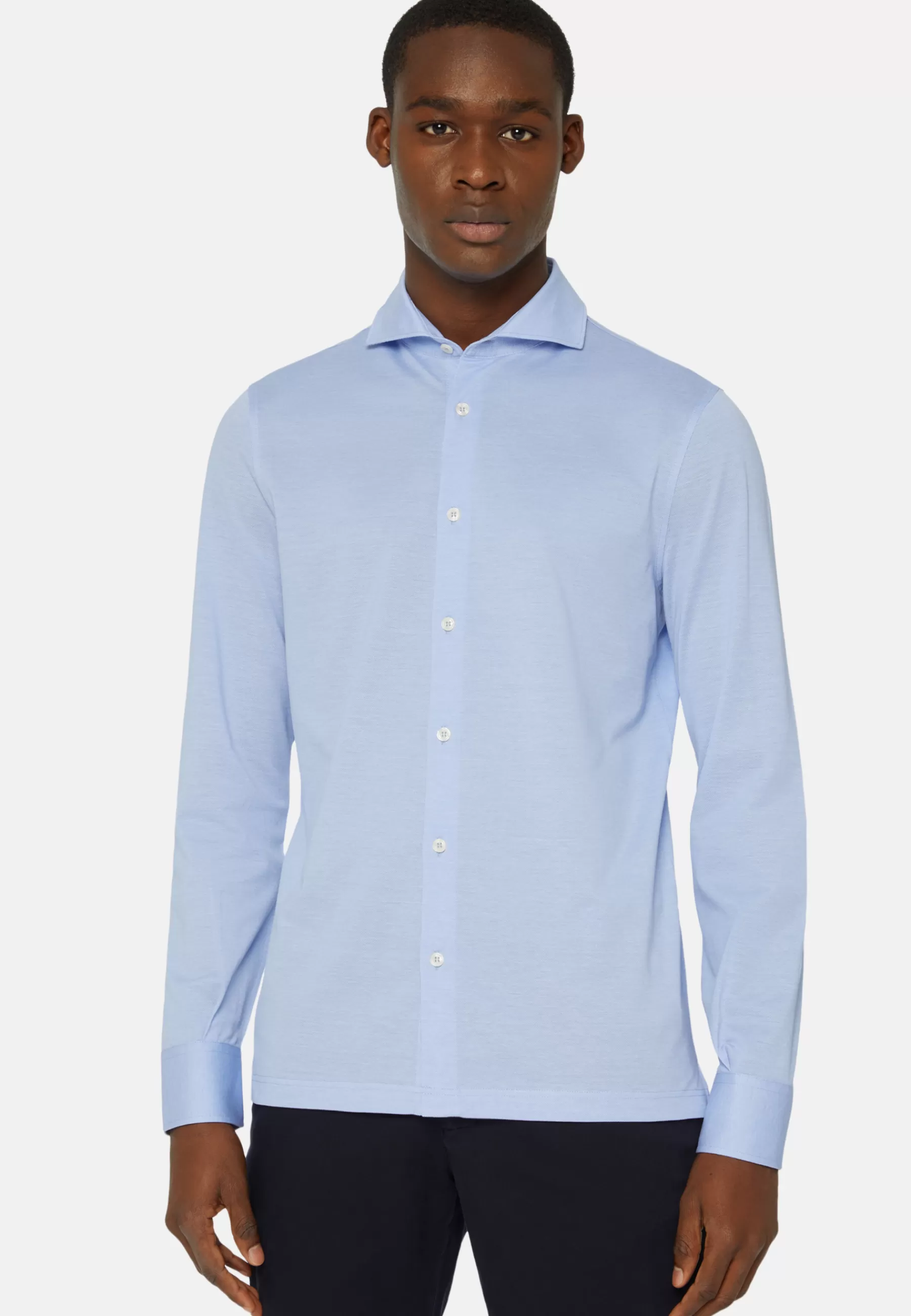 Polo Shirts and T-shirts | Must-Have^Boggi Milano Slim Fit Polo Shirt in Filo Di Scozia Pique Light Blu