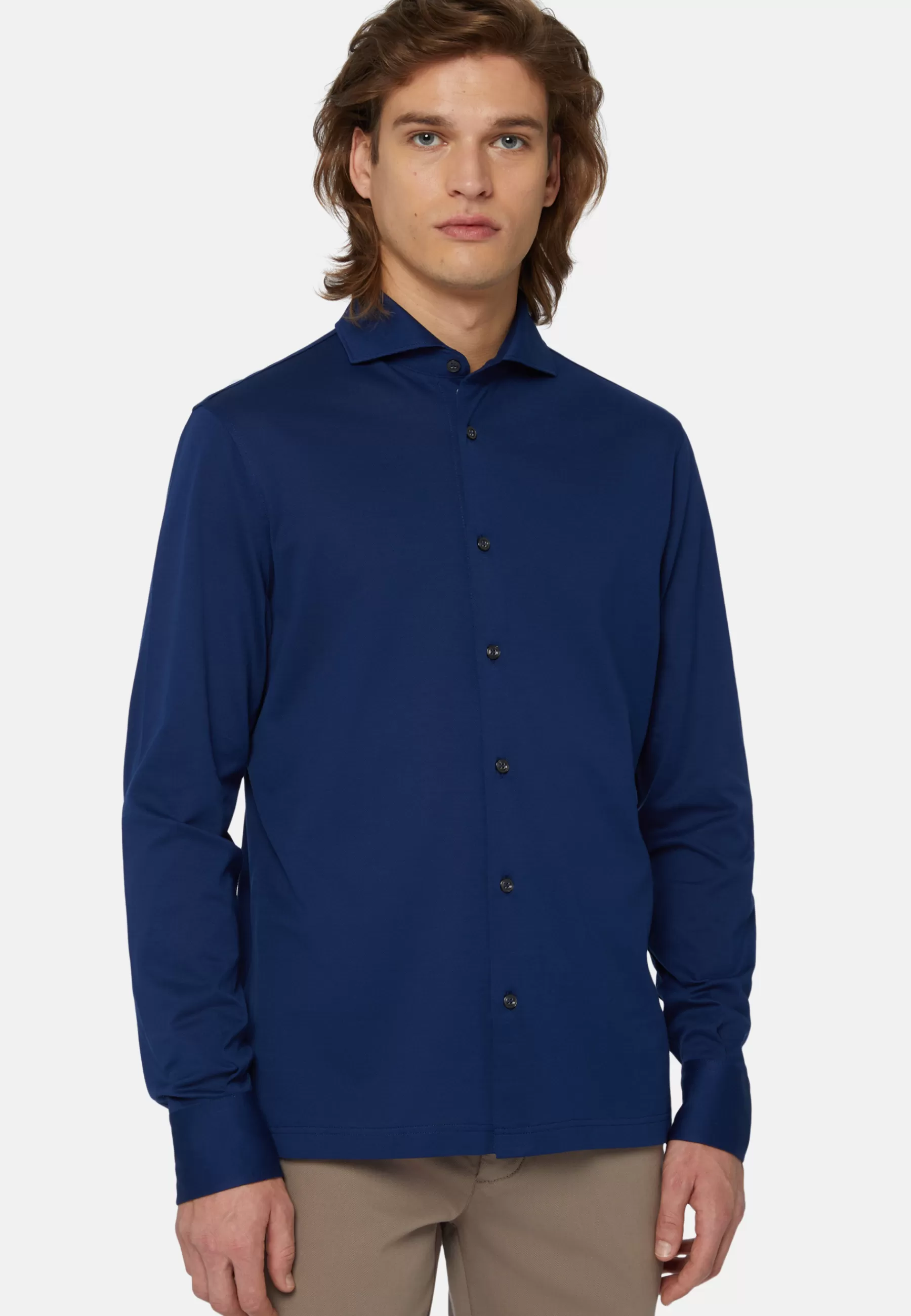 Polo Shirts and T-shirts | Must-Have^Boggi Milano Slim Fit Polo Shirt in Filo Di Scozia Pique Royal blue