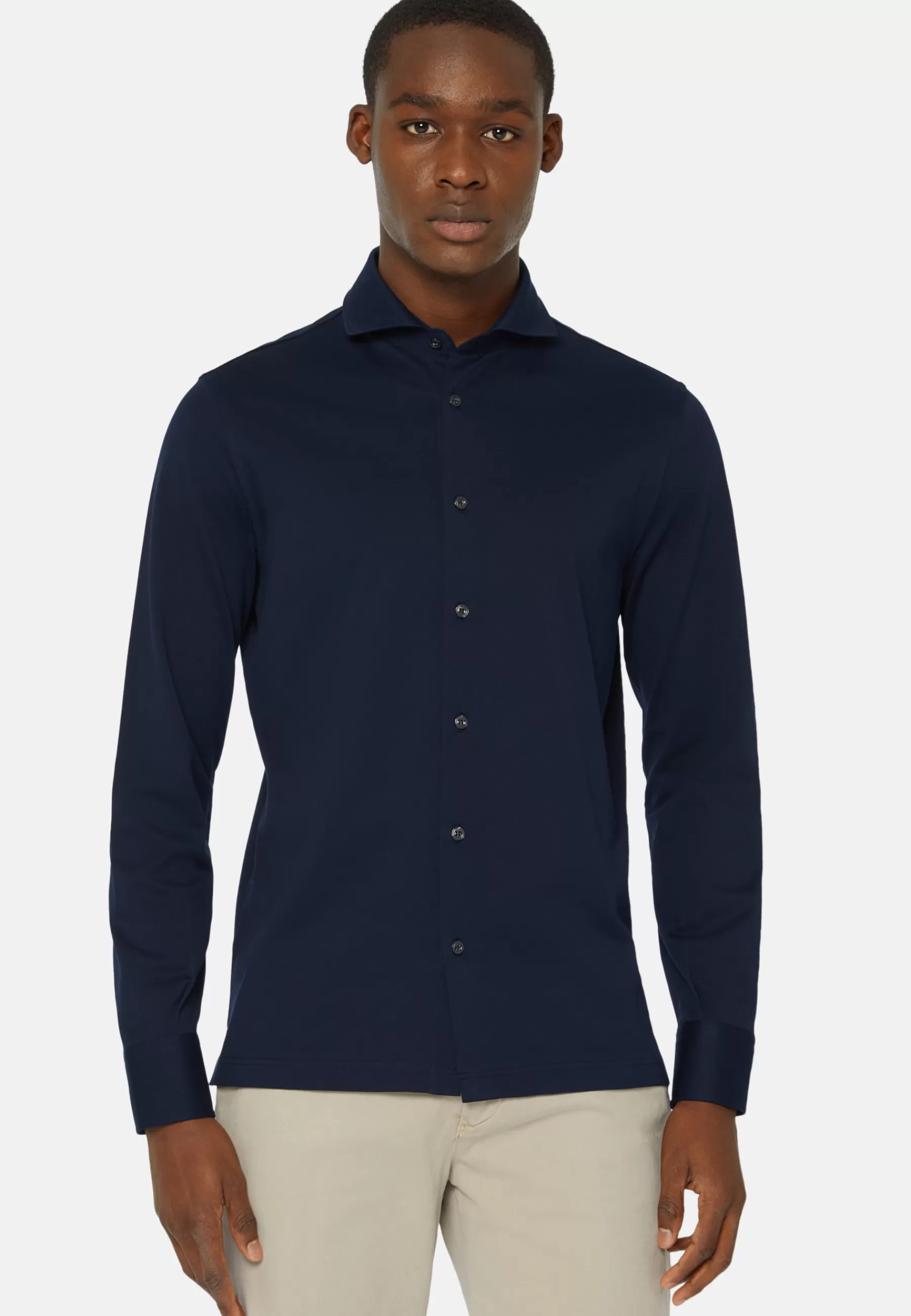 Polo Shirts and T-shirts | Must-Have^Boggi Milano Slim Fit Polo Shirt in Filo Di Scozia Pique Navy blue