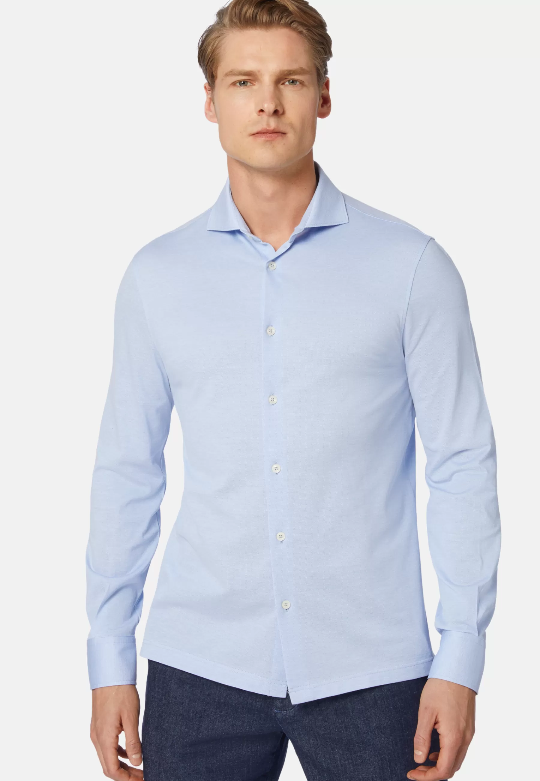 Polo Shirts^Boggi Milano Slim Fit Polo Shirt in Filo Di Scozia Pique Light Blue