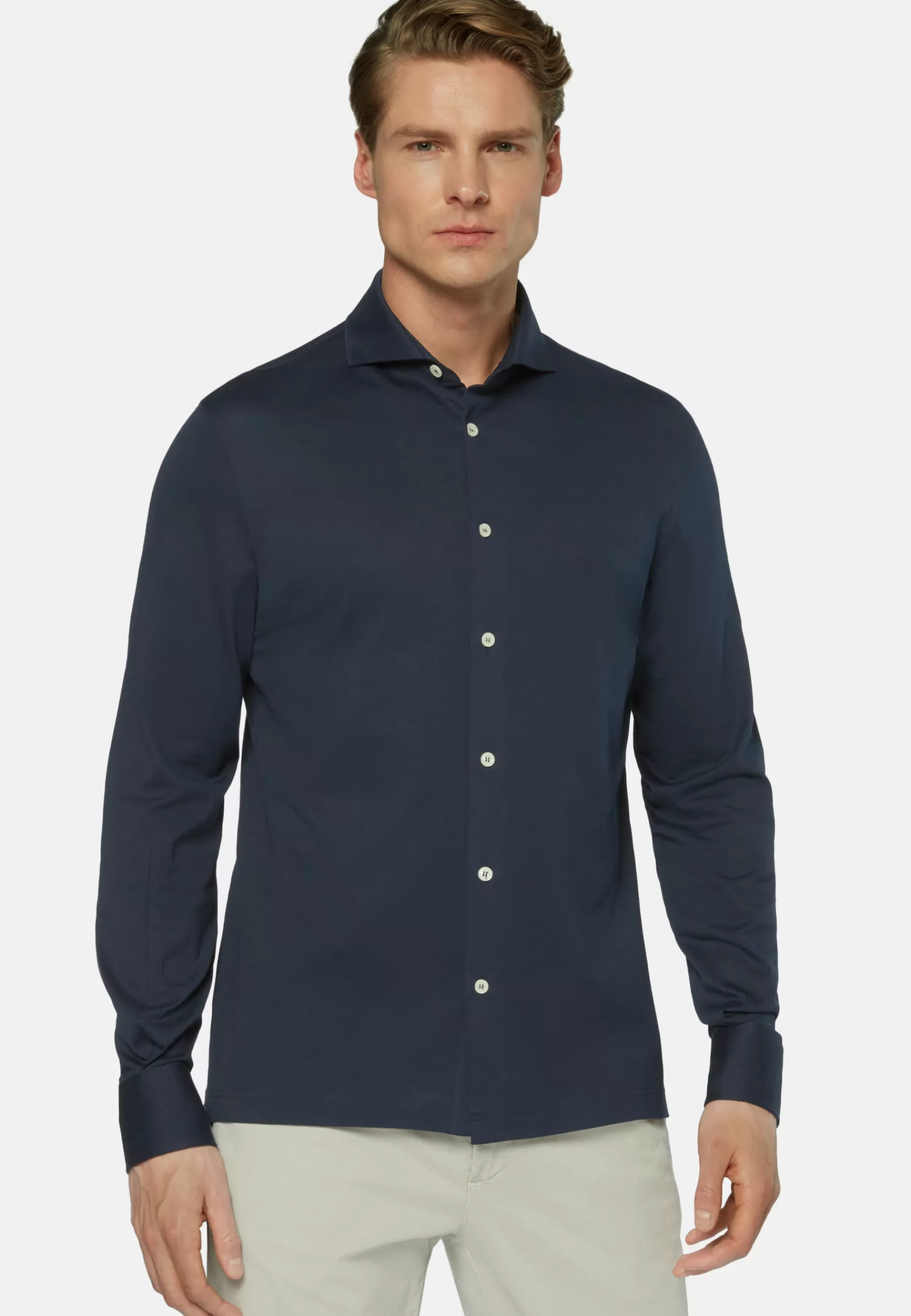 Polo Shirts^Boggi Milano Slim Fit Polo Shirt in Filo Di Scozia Pique Navy blue