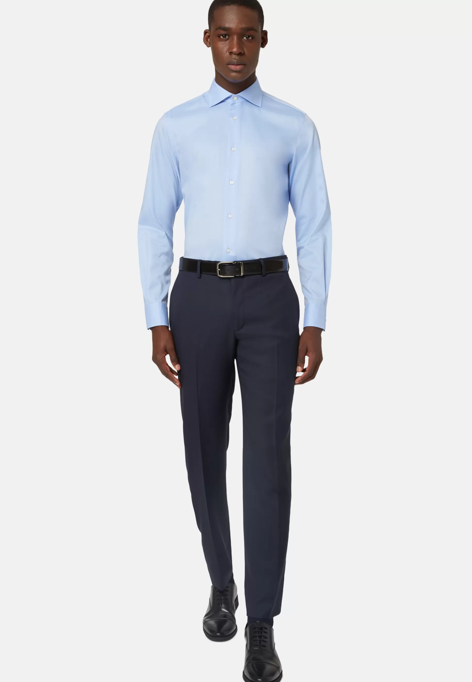 Dress Shirts | Must-Have^Boggi Milano Slim Fit Sky Blue Cotton Twill Shirt Light Blu