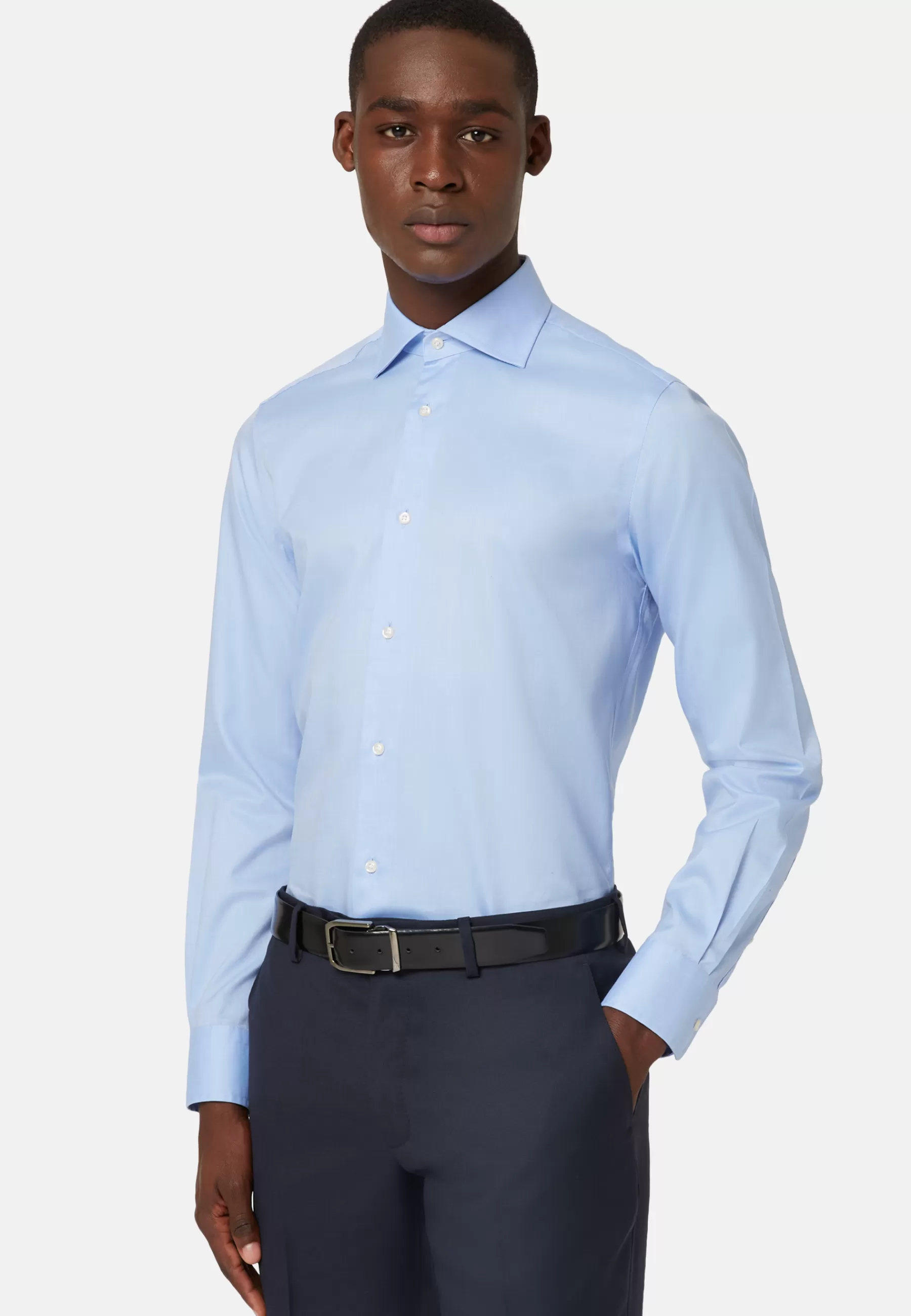 Dress Shirts | Must-Have^Boggi Milano Slim Fit Sky Blue Cotton Twill Shirt Light Blu