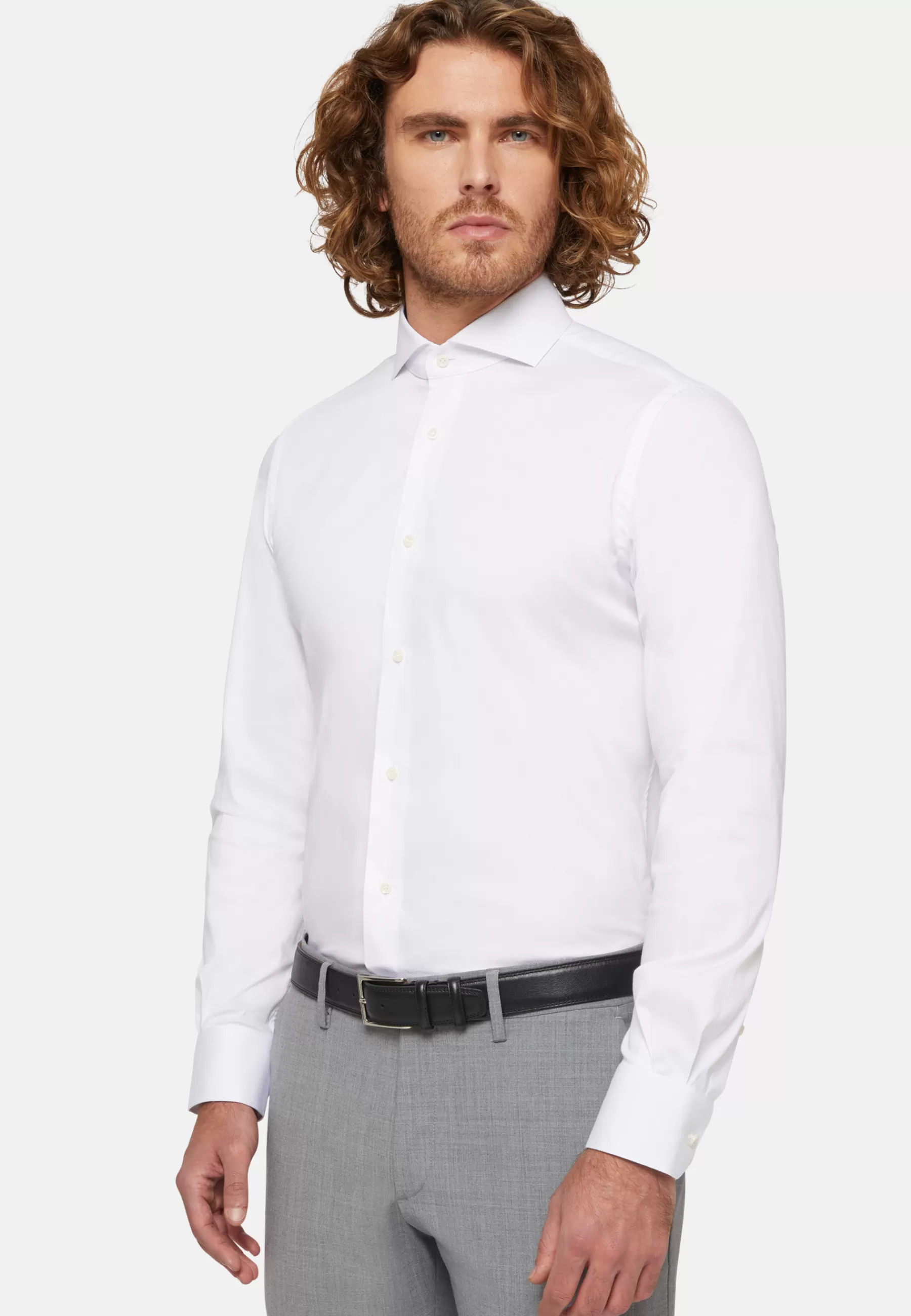 Dress Shirts^Boggi Milano Slim Fit Stretch Cotton/Nylon Shirt White