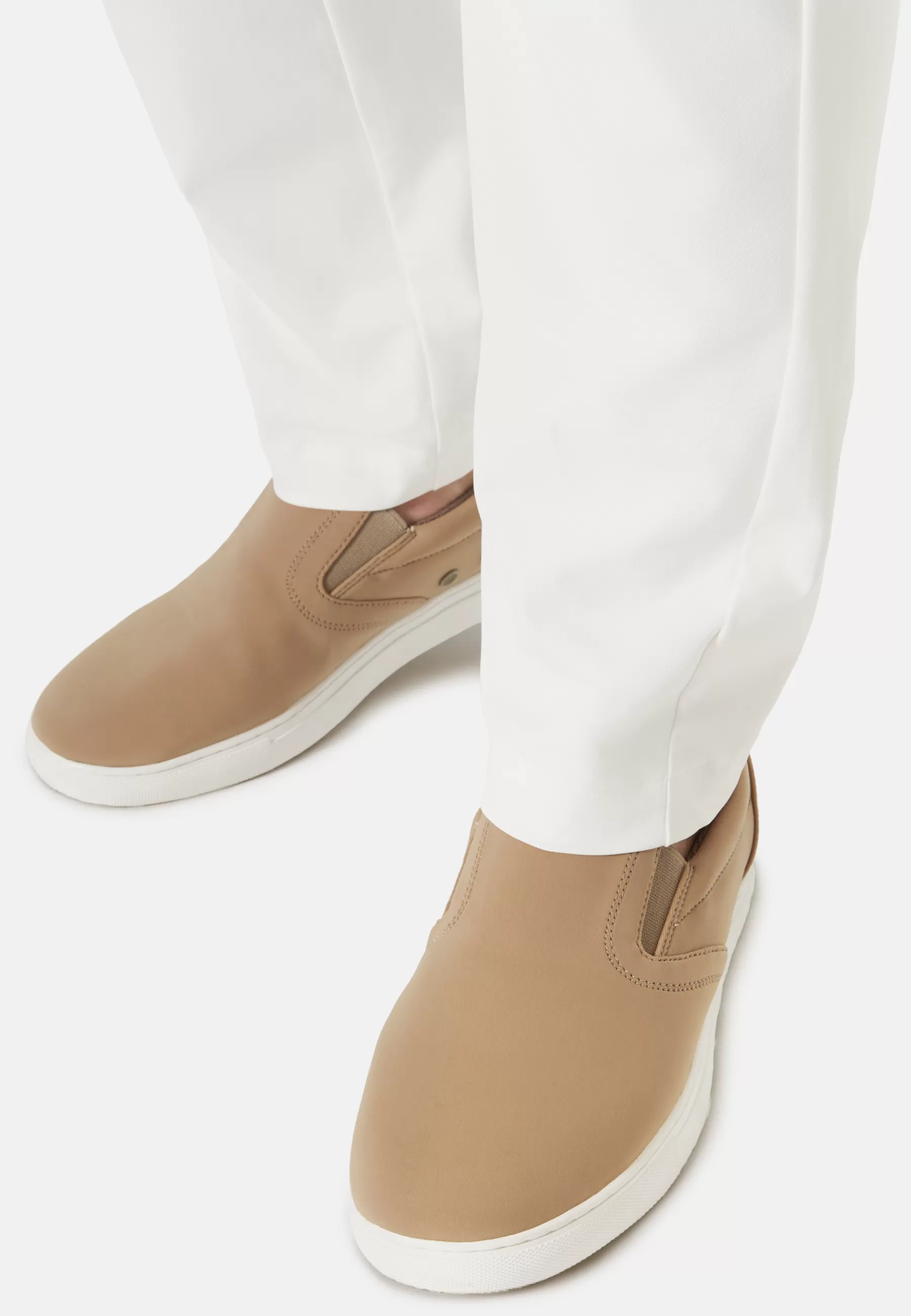 Sneakers^Boggi Milano Slip-Ons In Technical Fabric Beige