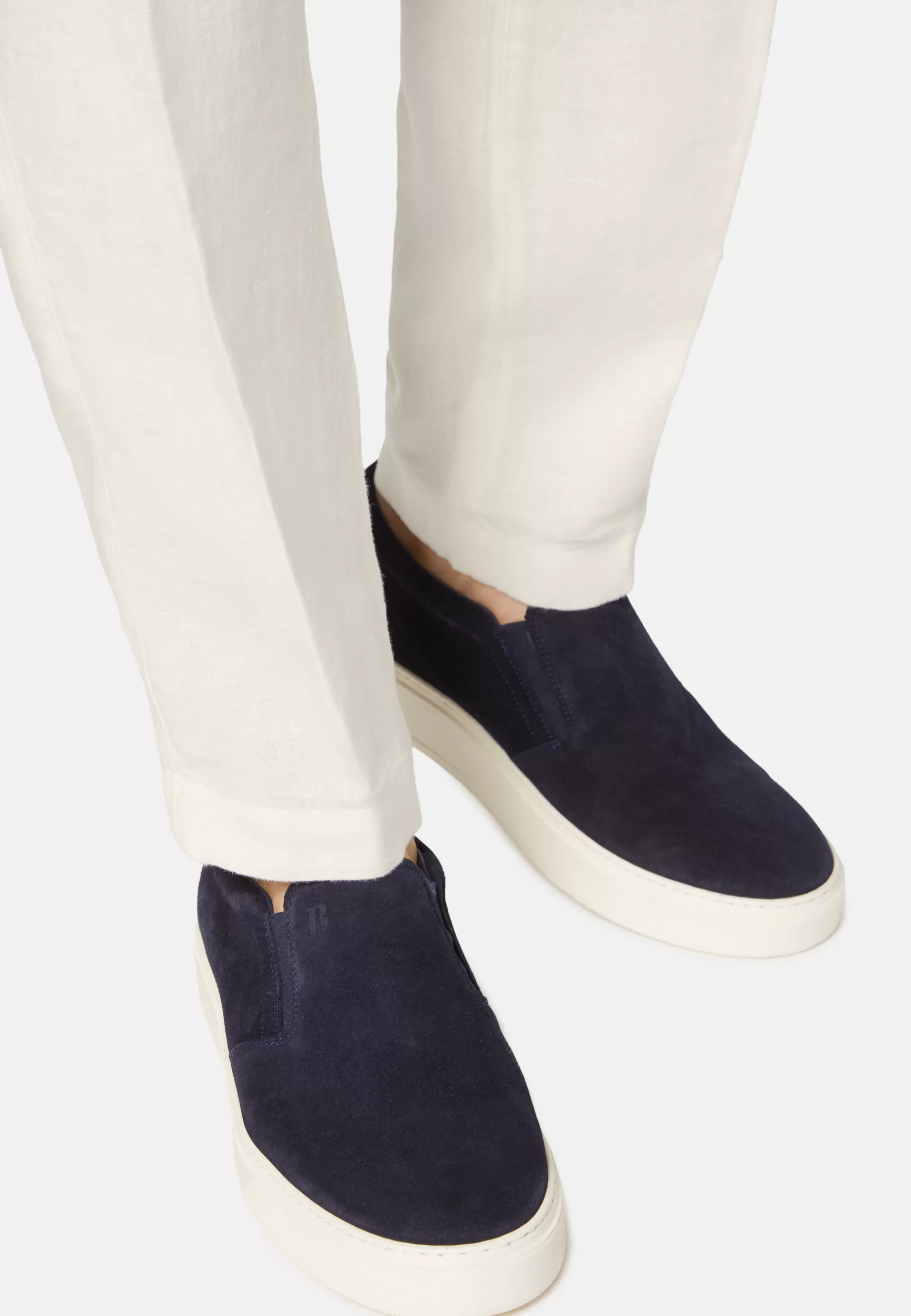 Sneakers^Boggi Milano Slip-Ons in Suede Leather Navy blue