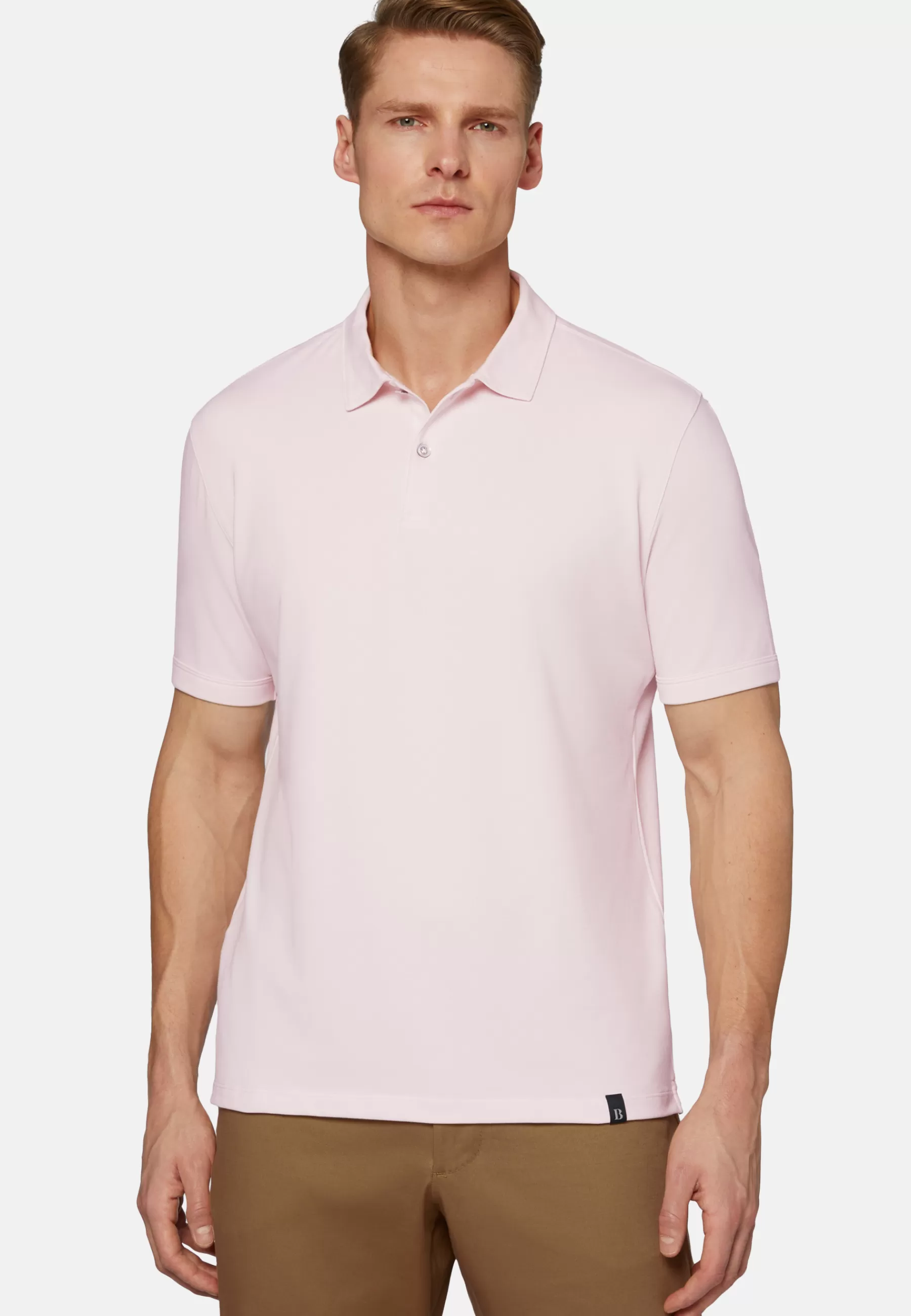 Polo^Boggi Milano Spring High-Performance Piqué Polo Shirt Pink