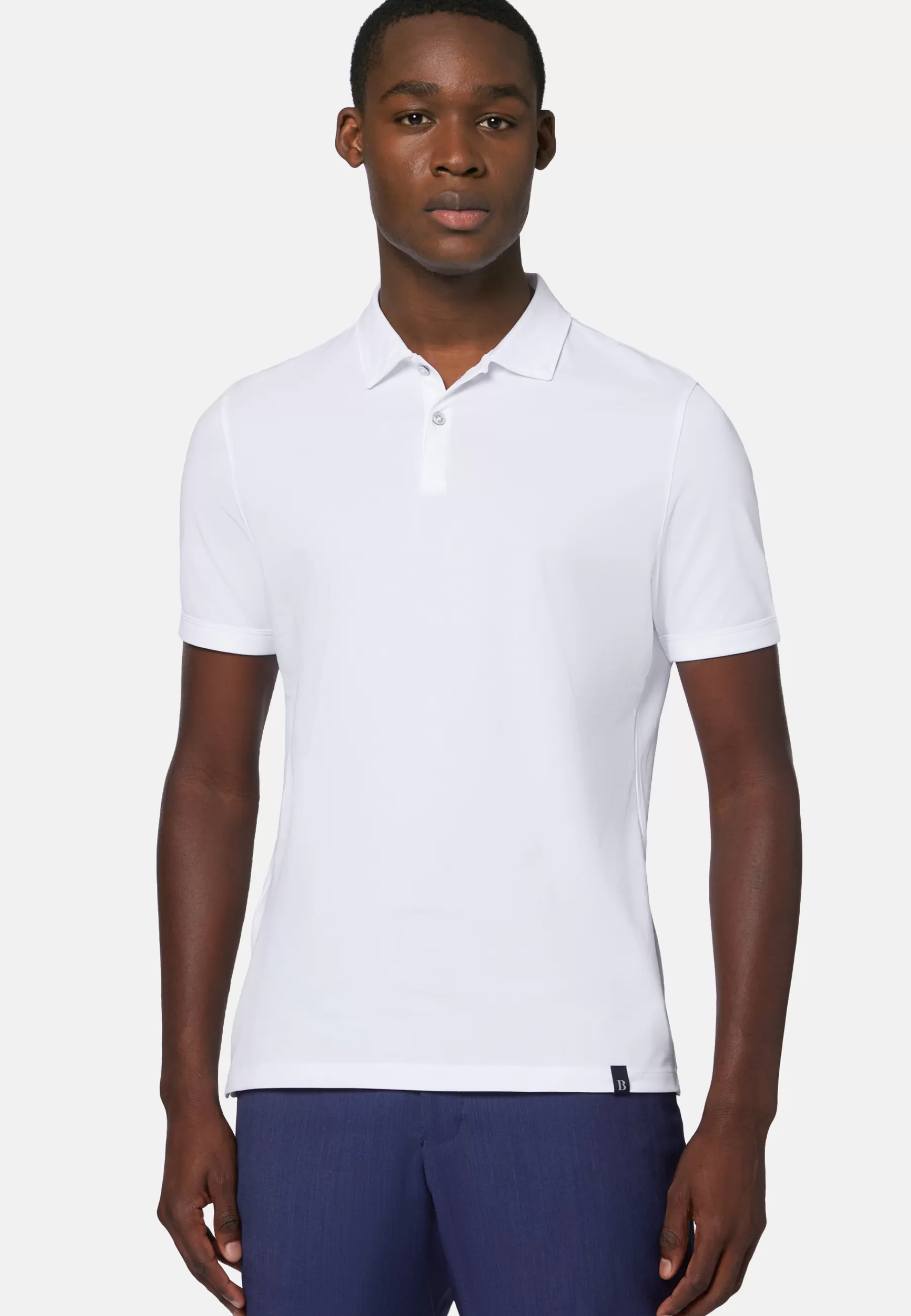 Polo^Boggi Milano Spring High-Performance Piqué Polo Shirt White