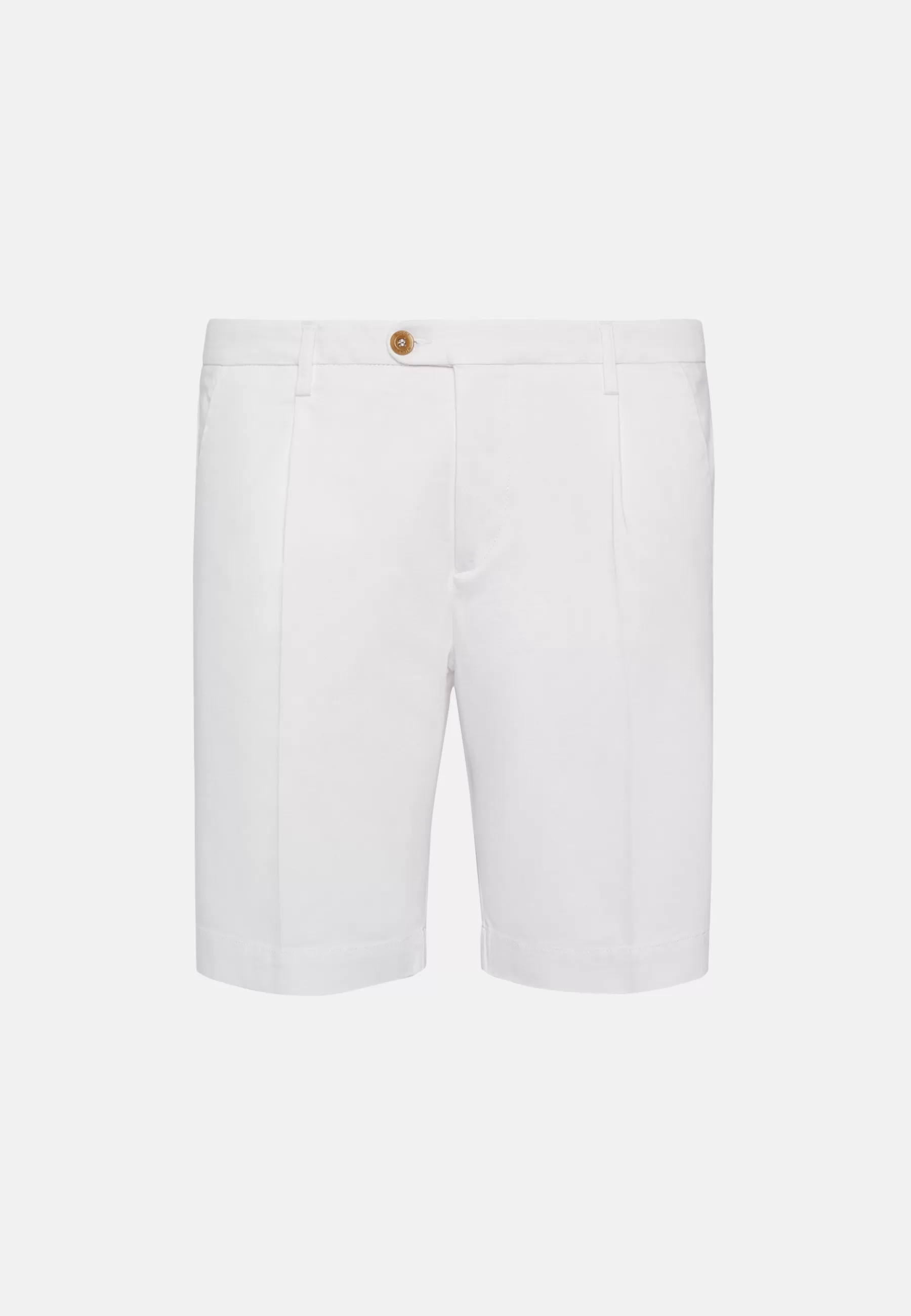 Bermuda^Boggi Milano Stretch Cotton and Tencel Bermuda Shorts White