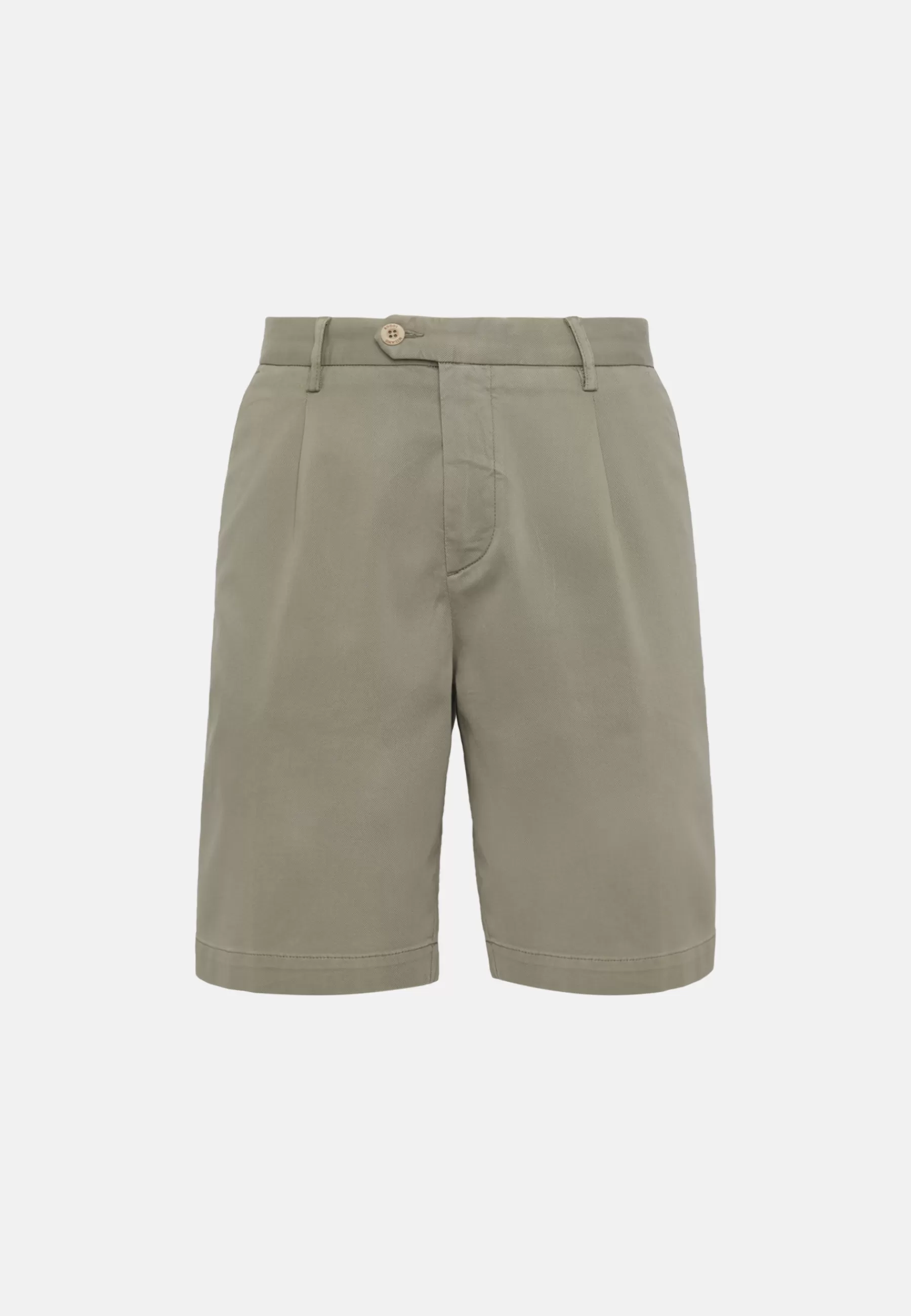 Bermuda^Boggi Milano Stretch Cotton and Tencel Bermuda Shorts Green