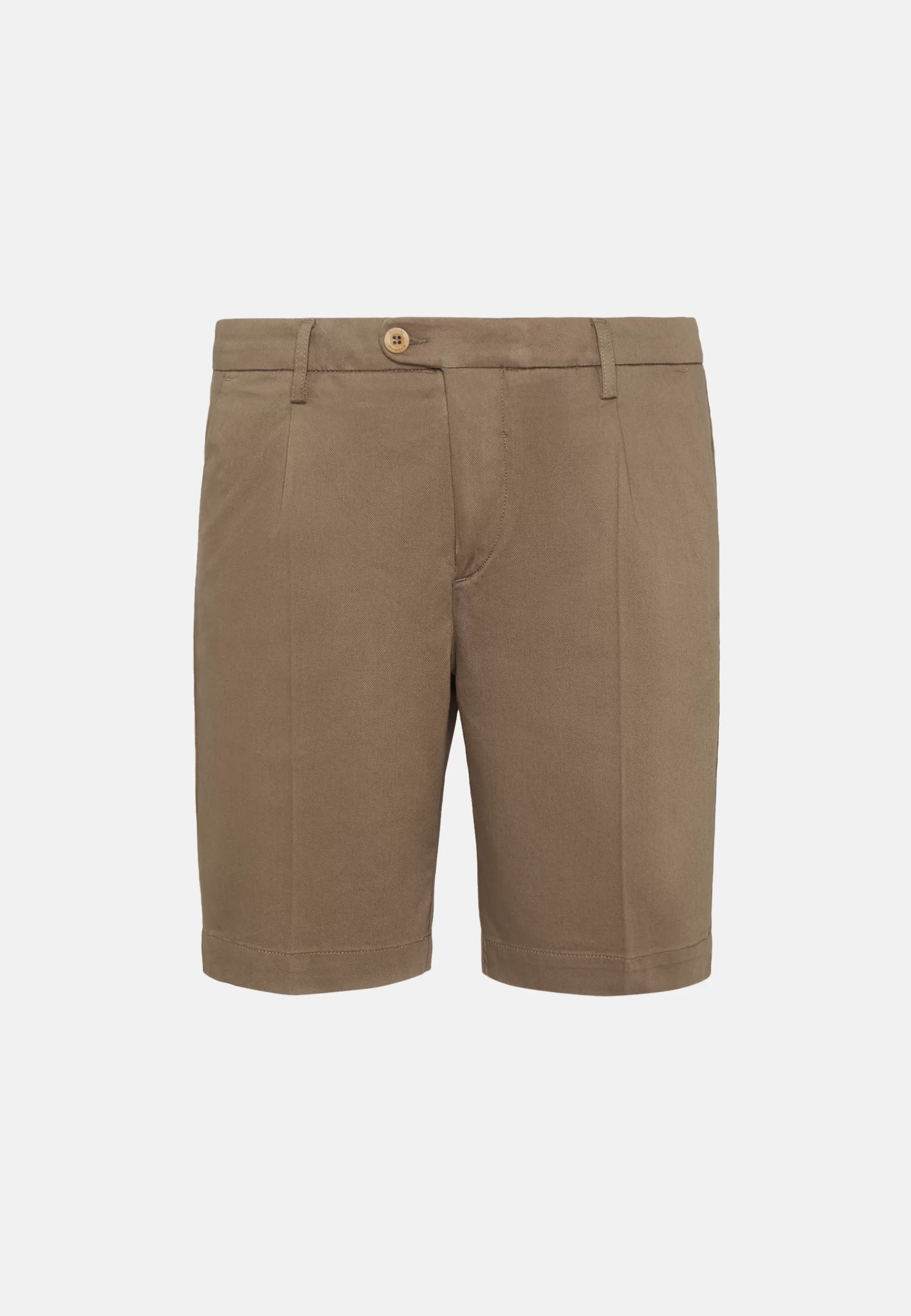 Bermuda^Boggi Milano Stretch Cotton and Tencel Bermuda Shorts Taupe