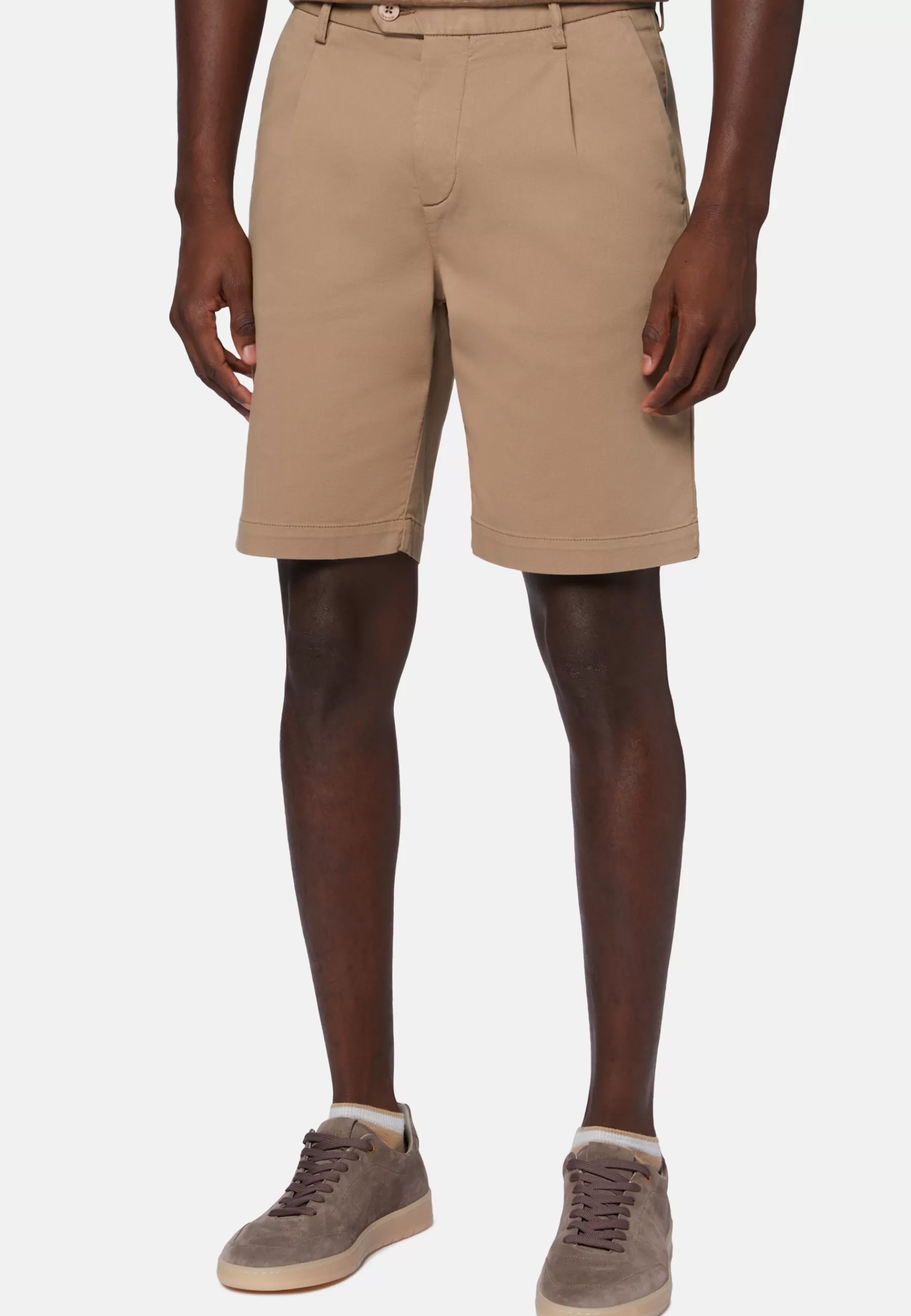 Bermuda^Boggi Milano Stretch Cotton and Tencel Bermuda Shorts Hazelnut