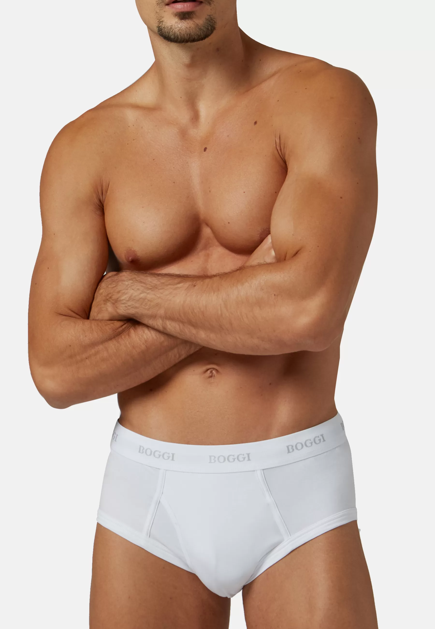 Underwear and Pajamas^Boggi Milano Stretch Cotton Jersey Briefs White