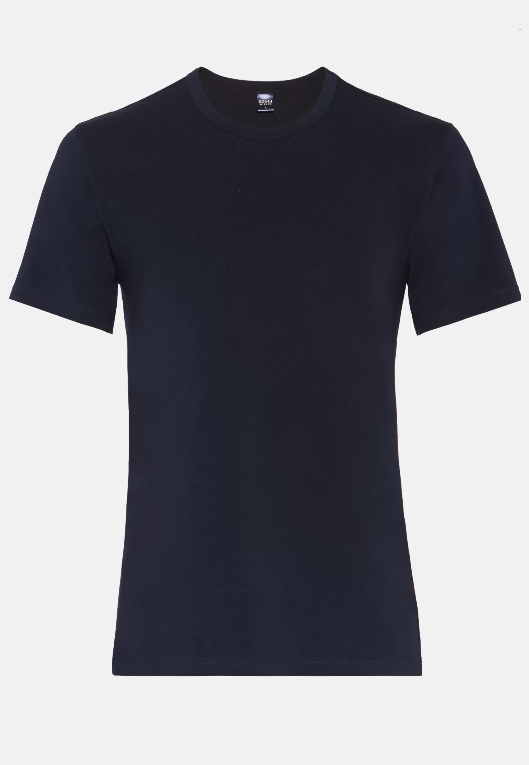 Underwear and Pajamas^Boggi Milano Stretch Cotton Jersey T-shirt Navy blue