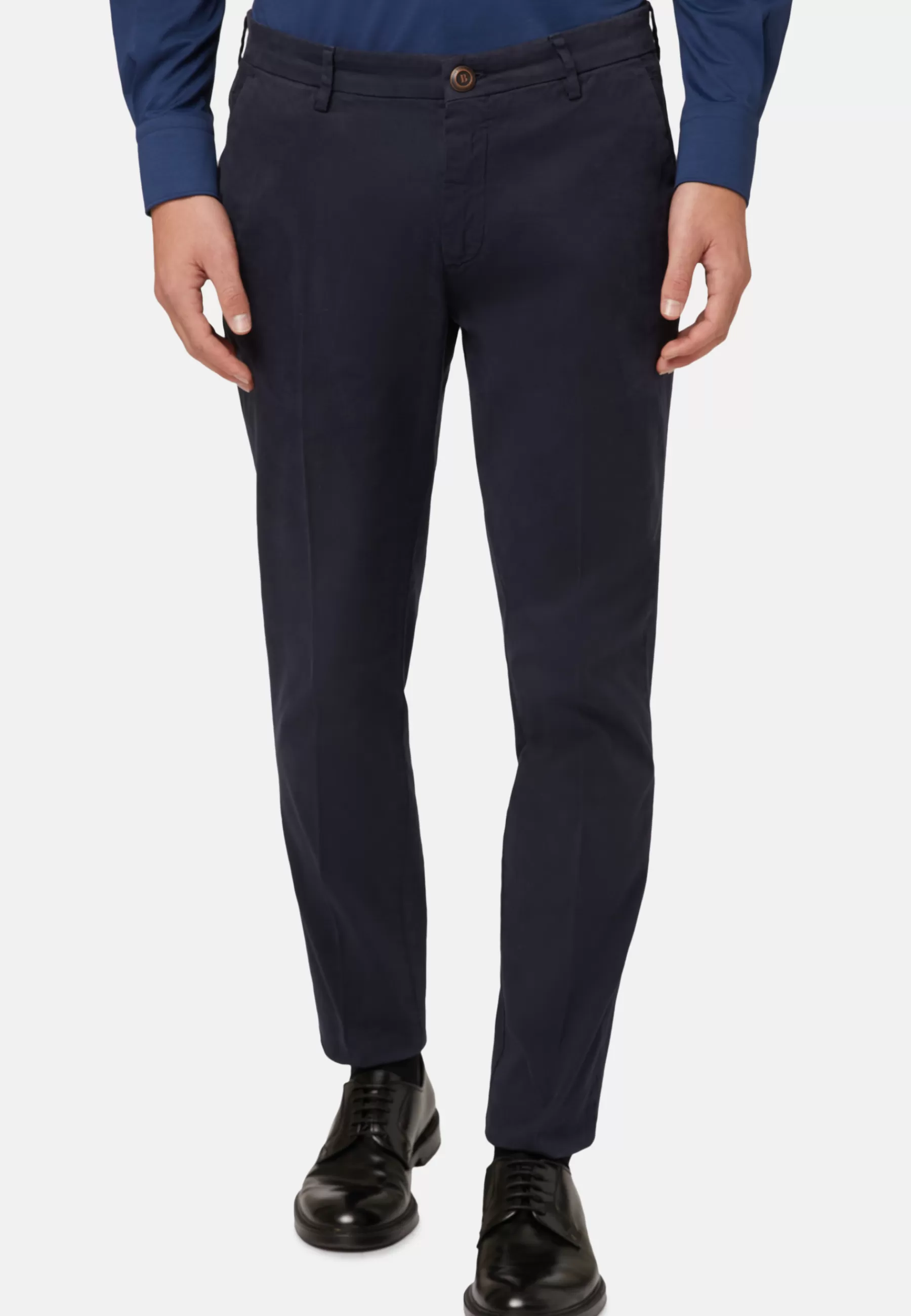 Pants and Jeans | Must-Have^Boggi Milano Stretch Cotton Pants Navy blue