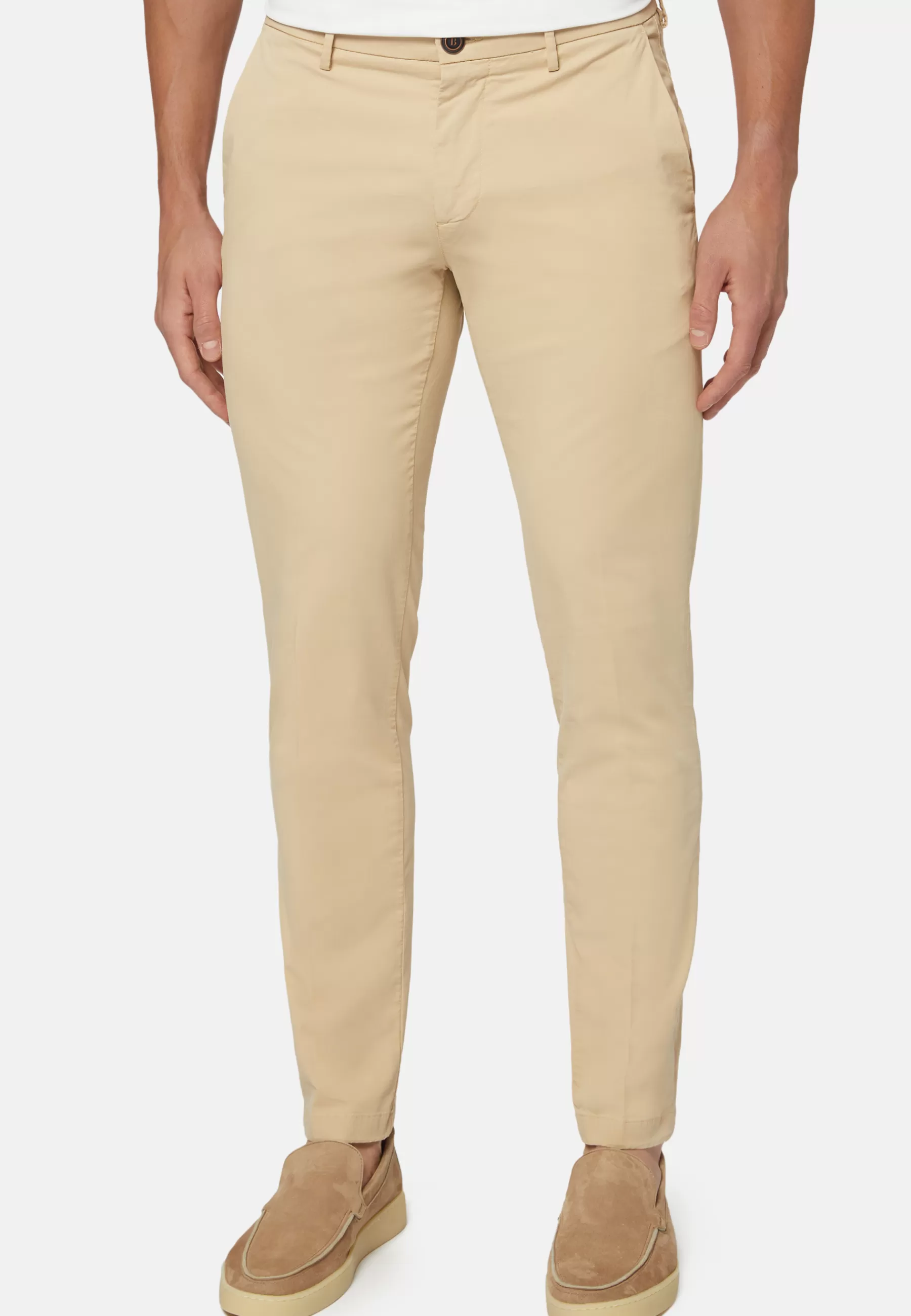 Pants^Boggi Milano Stretch Cotton Pants Beige