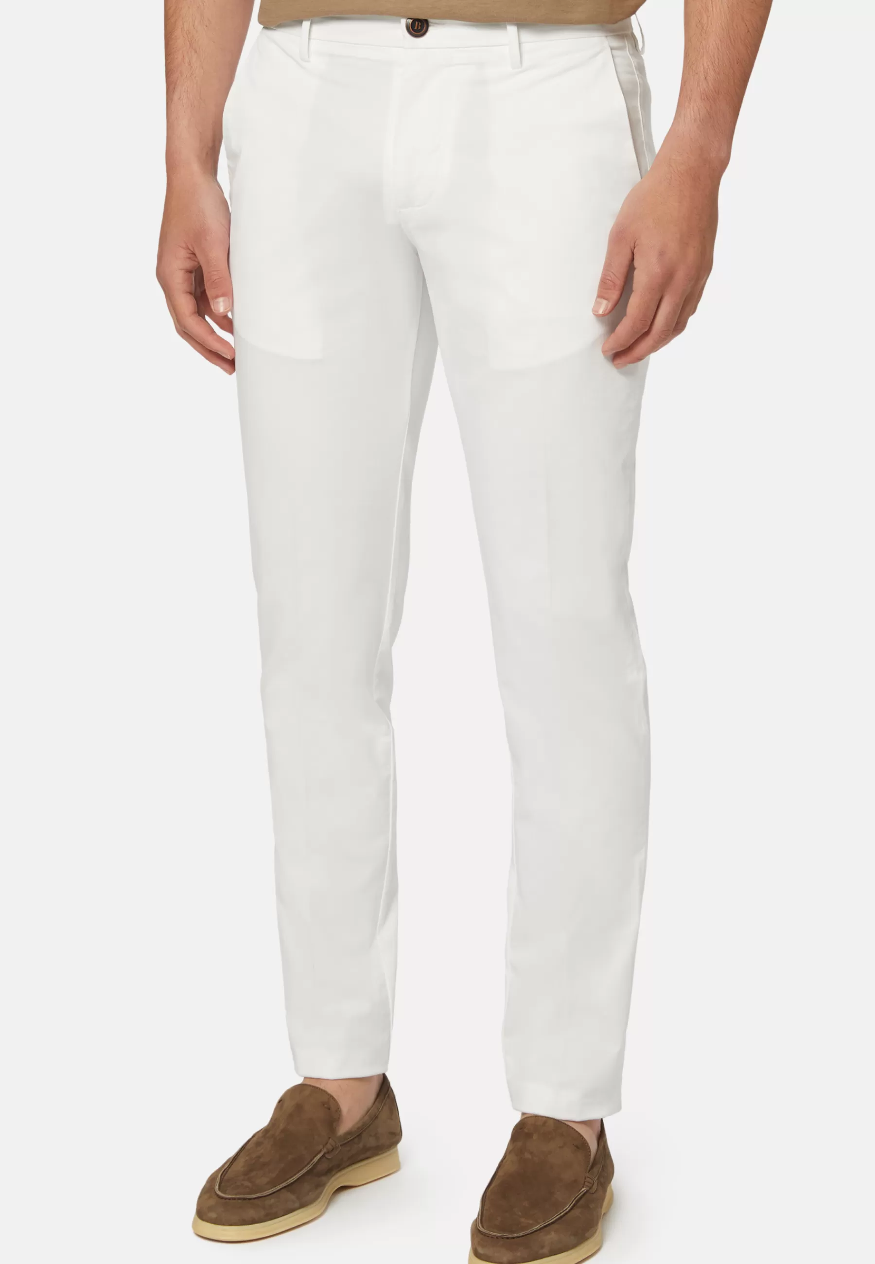 Pants^Boggi Milano Stretch Cotton Pants White