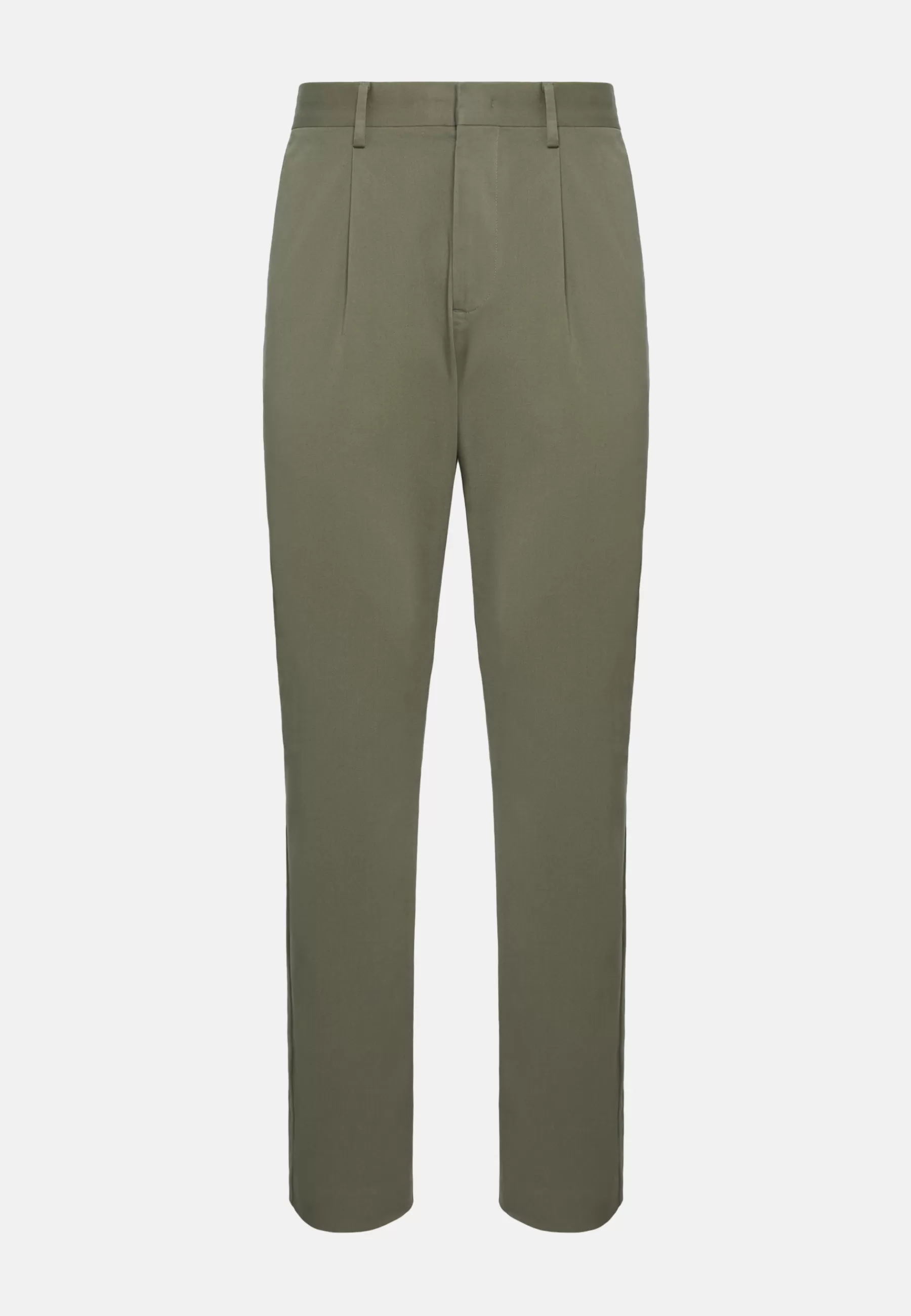 Pants^Boggi Milano Stretch Cotton Pants Military Green