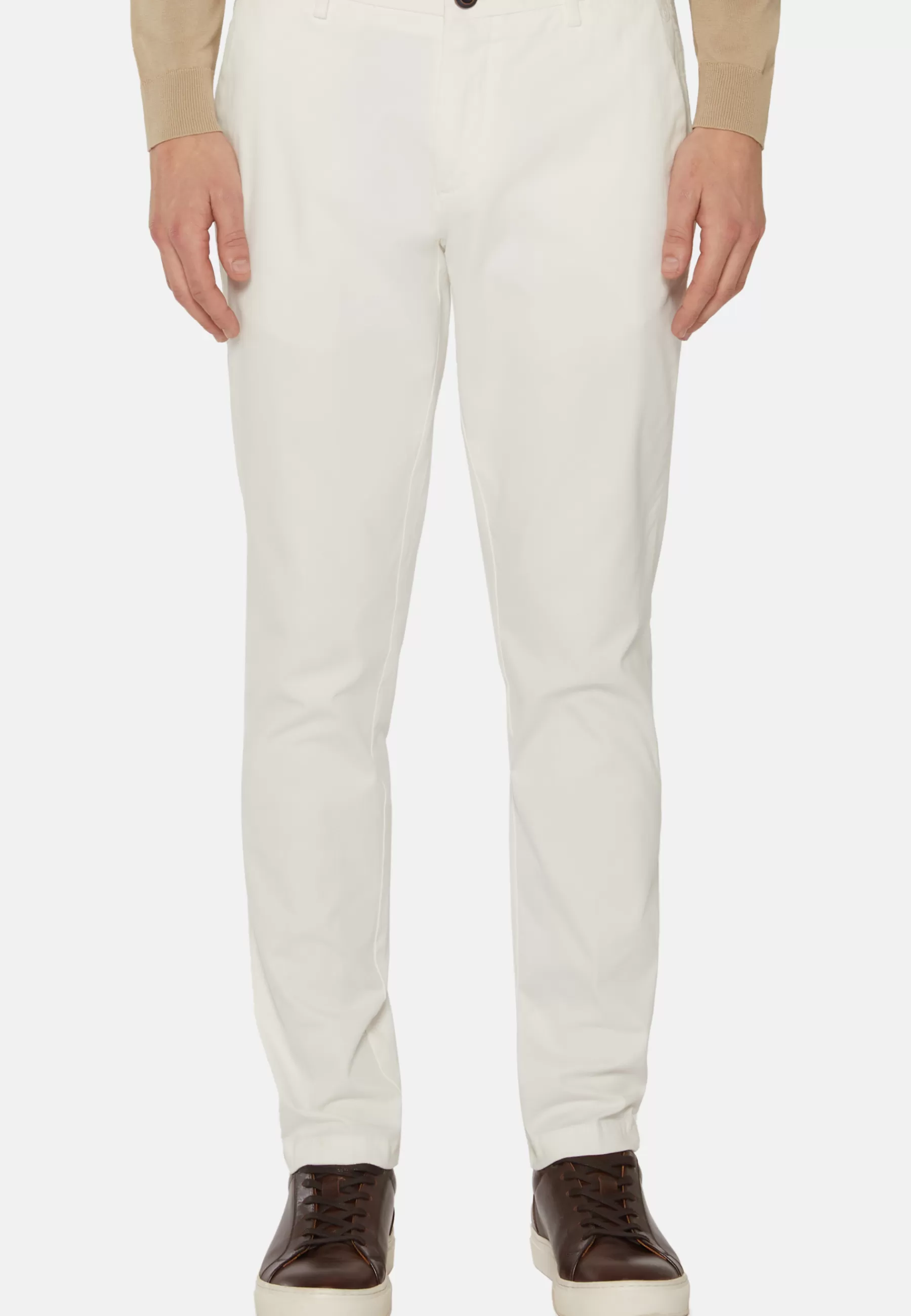 Pants^Boggi Milano Stretch Cotton Pants White