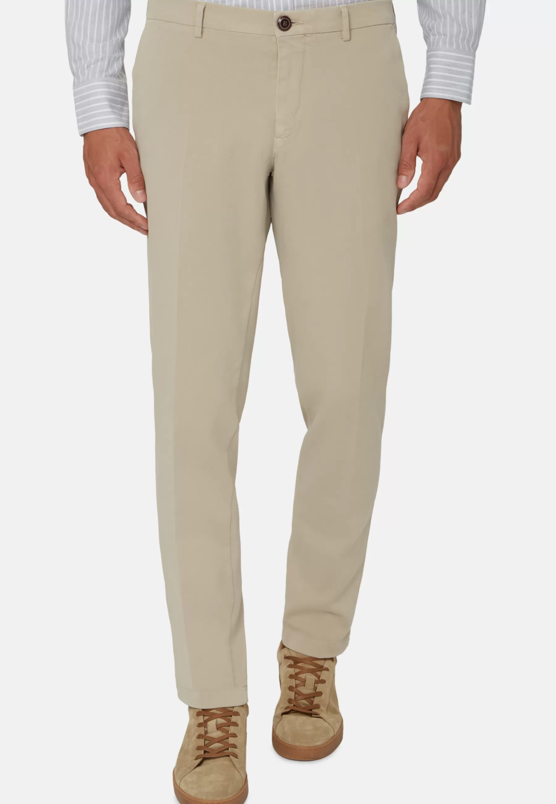 Pants^Boggi Milano Stretch Cotton Pants Beige