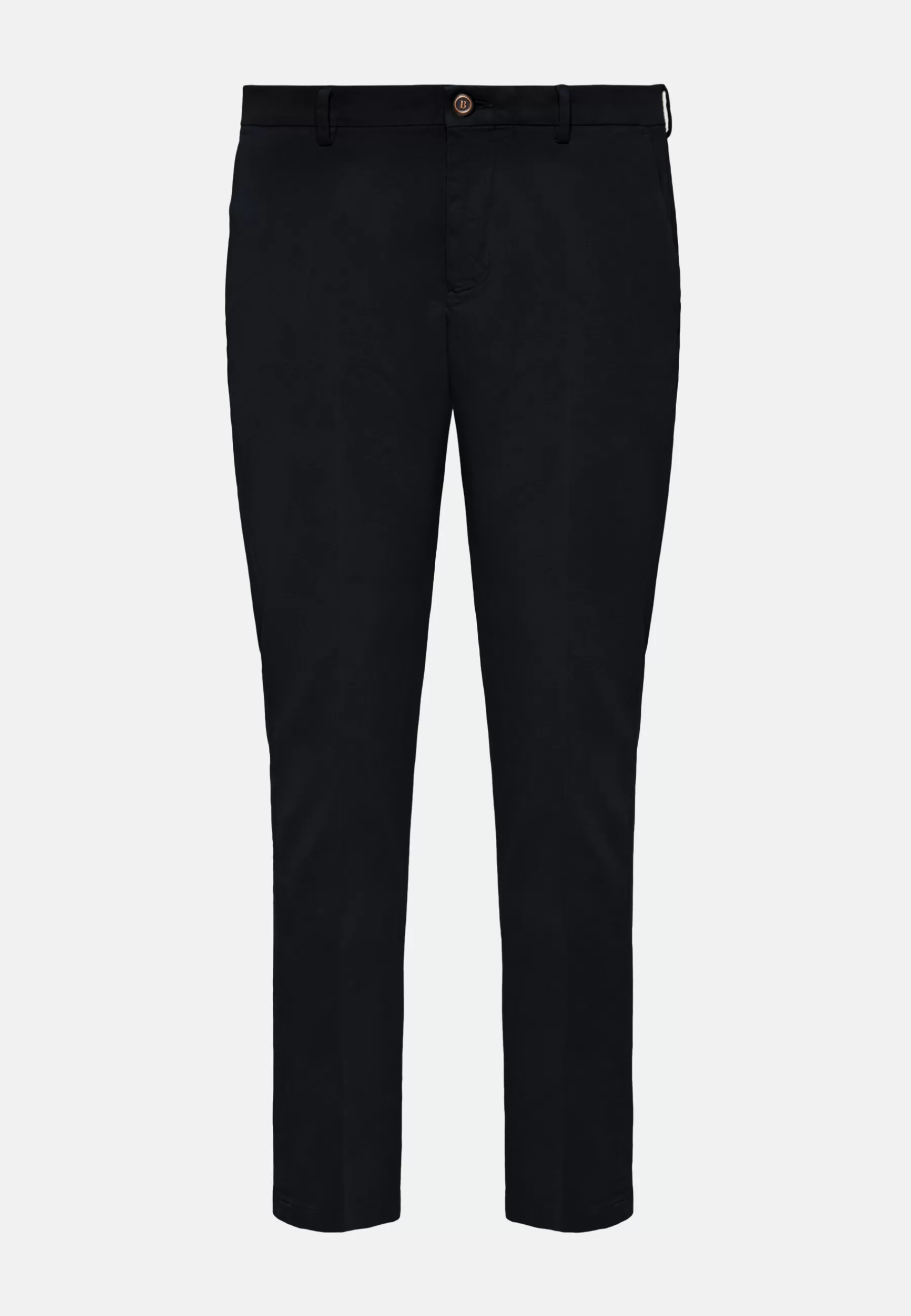 Pants^Boggi Milano Stretch Cotton Pants Navy blue