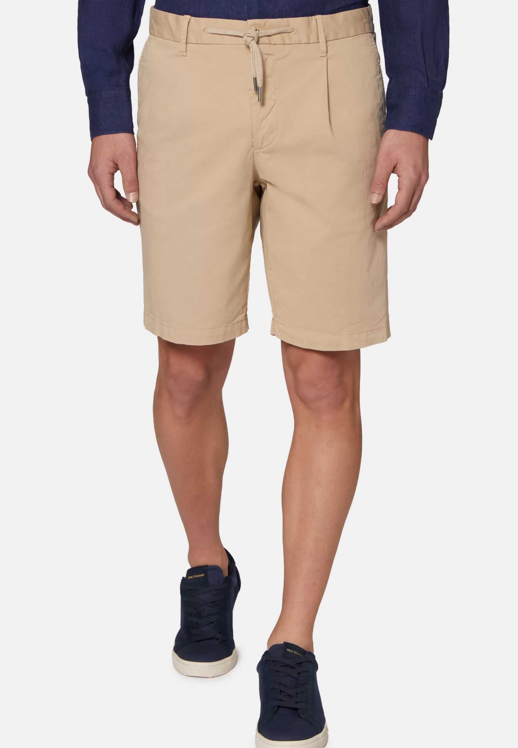 Bermuda^Boggi Milano Stretch Cotton Summer Bermuda Shorts Beige