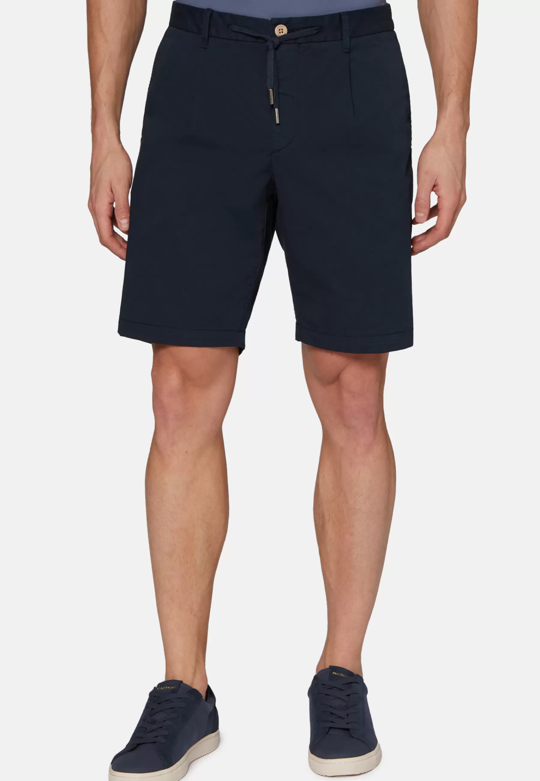 Bermuda^Boggi Milano Stretch Cotton Summer Bermuda Shorts Navy blue