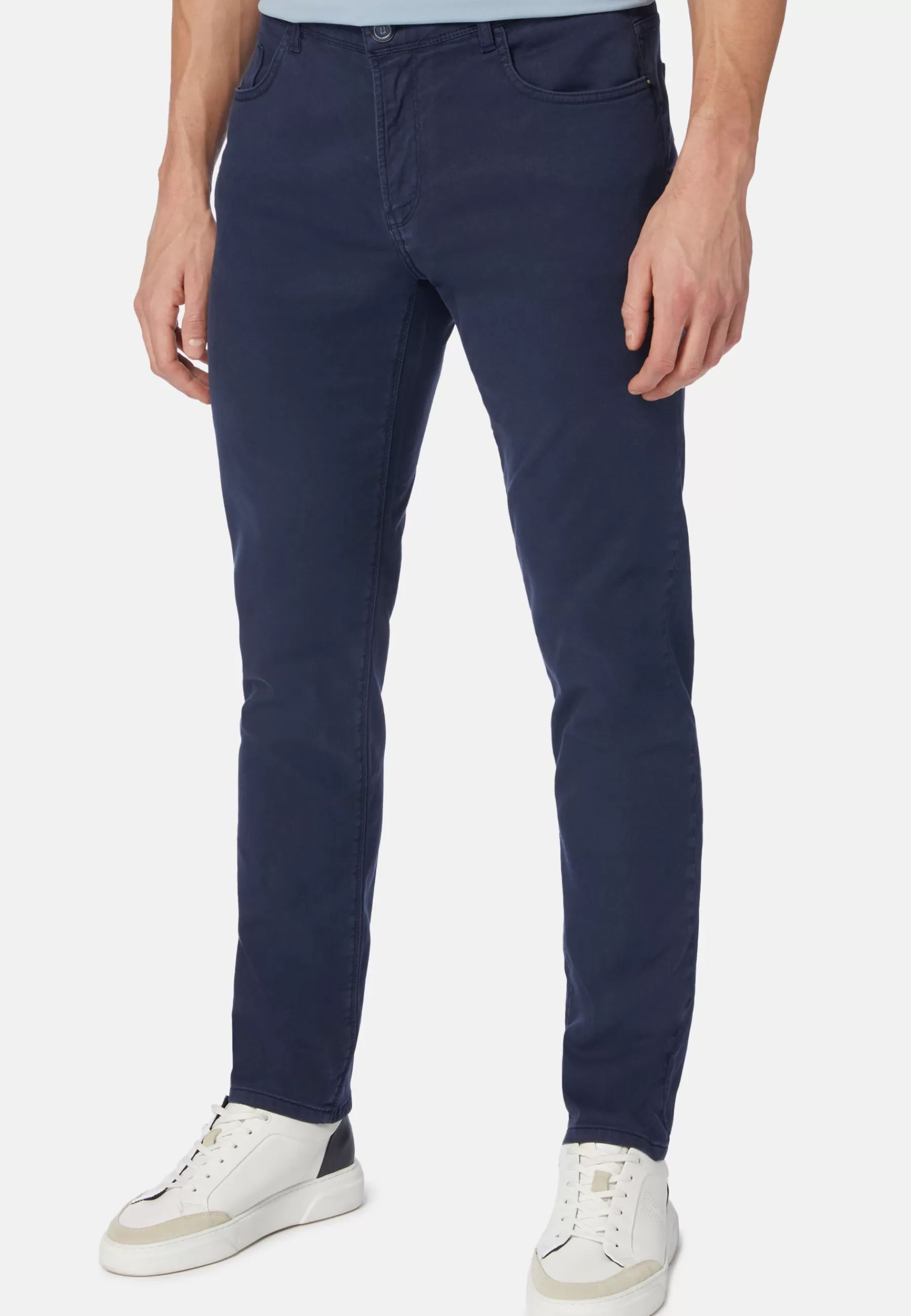 Pants^Boggi Milano Stretch Cotton/Tencel Jeans Navy blue