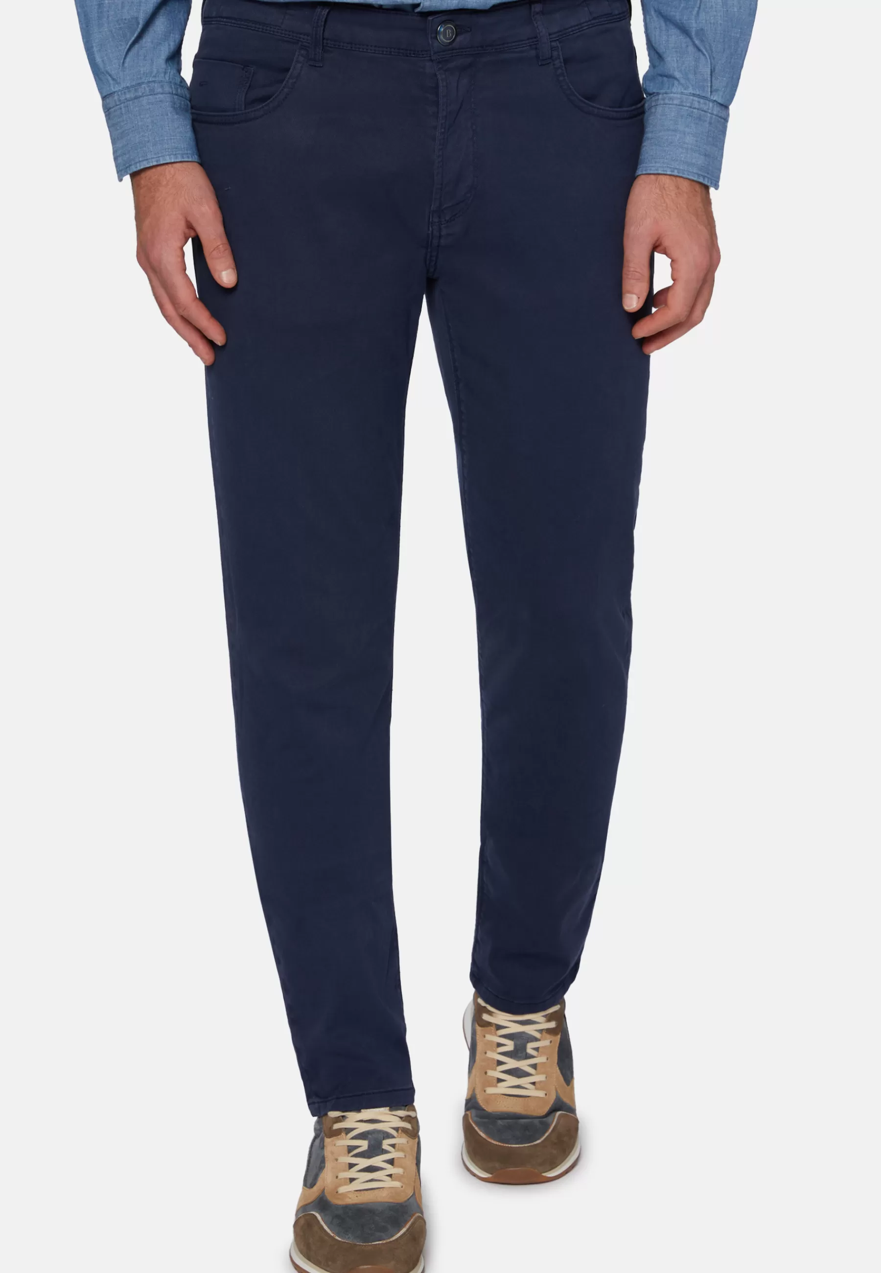 Pants^Boggi Milano Stretch Cotton/Tencel Jeans Navy blue