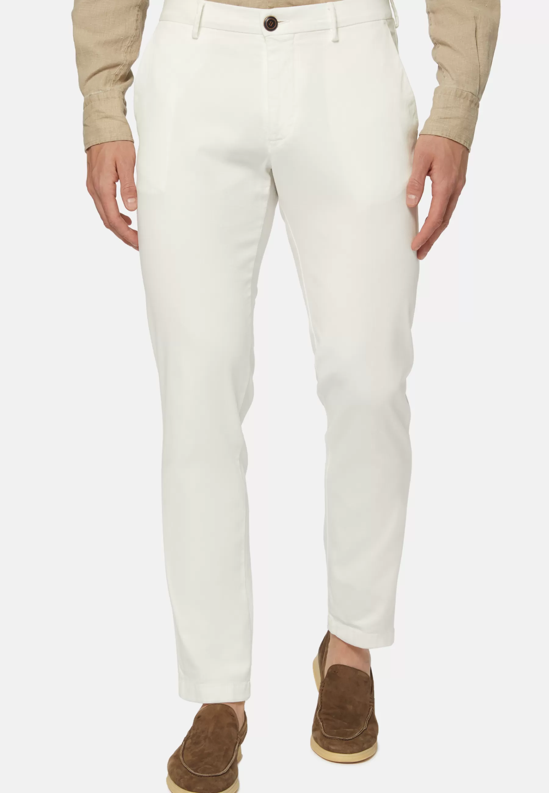 Pants^Boggi Milano Stretch Cotton/Tencel Pants White