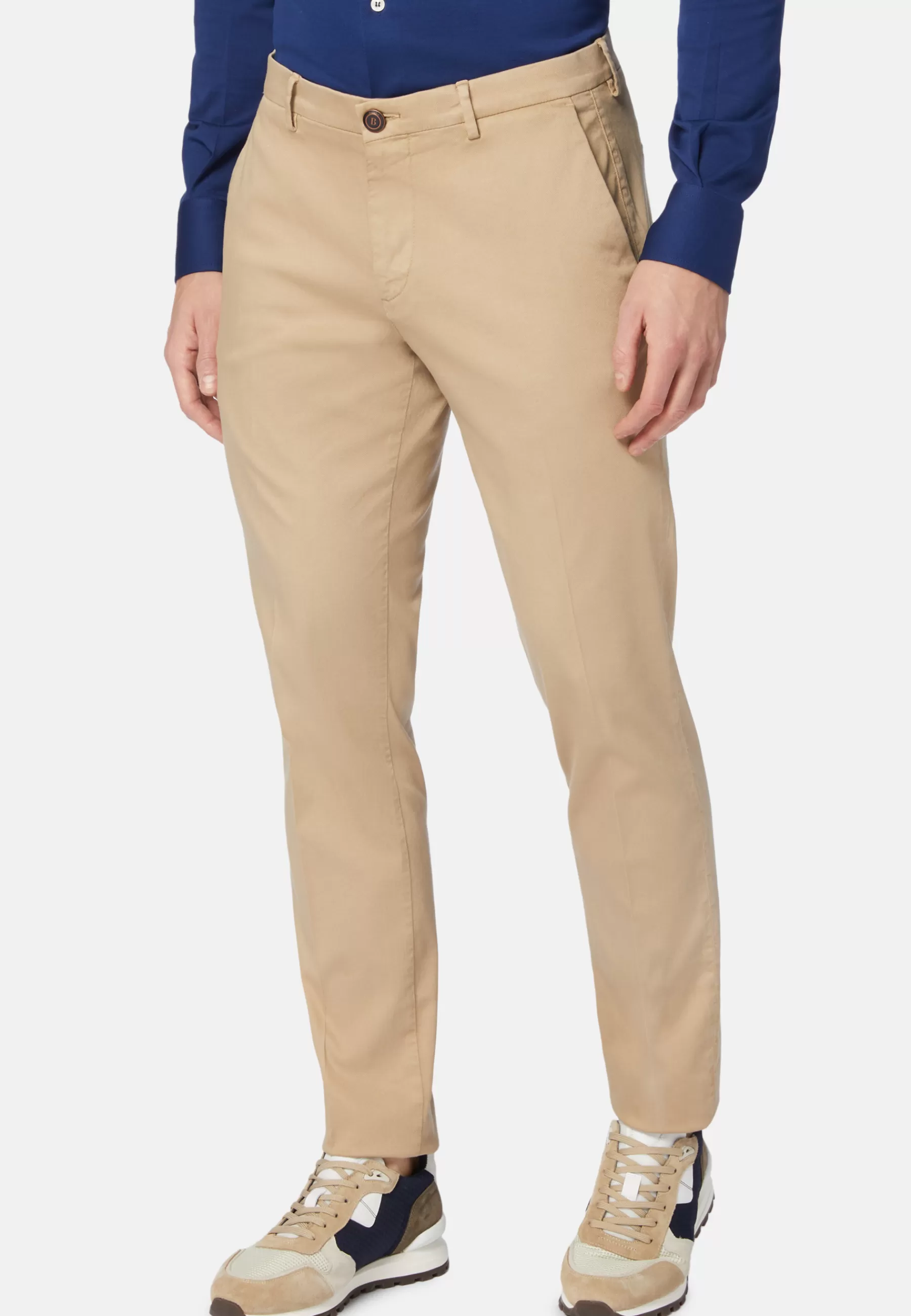 Pants^Boggi Milano Stretch Cotton/Tencel Pants Beige