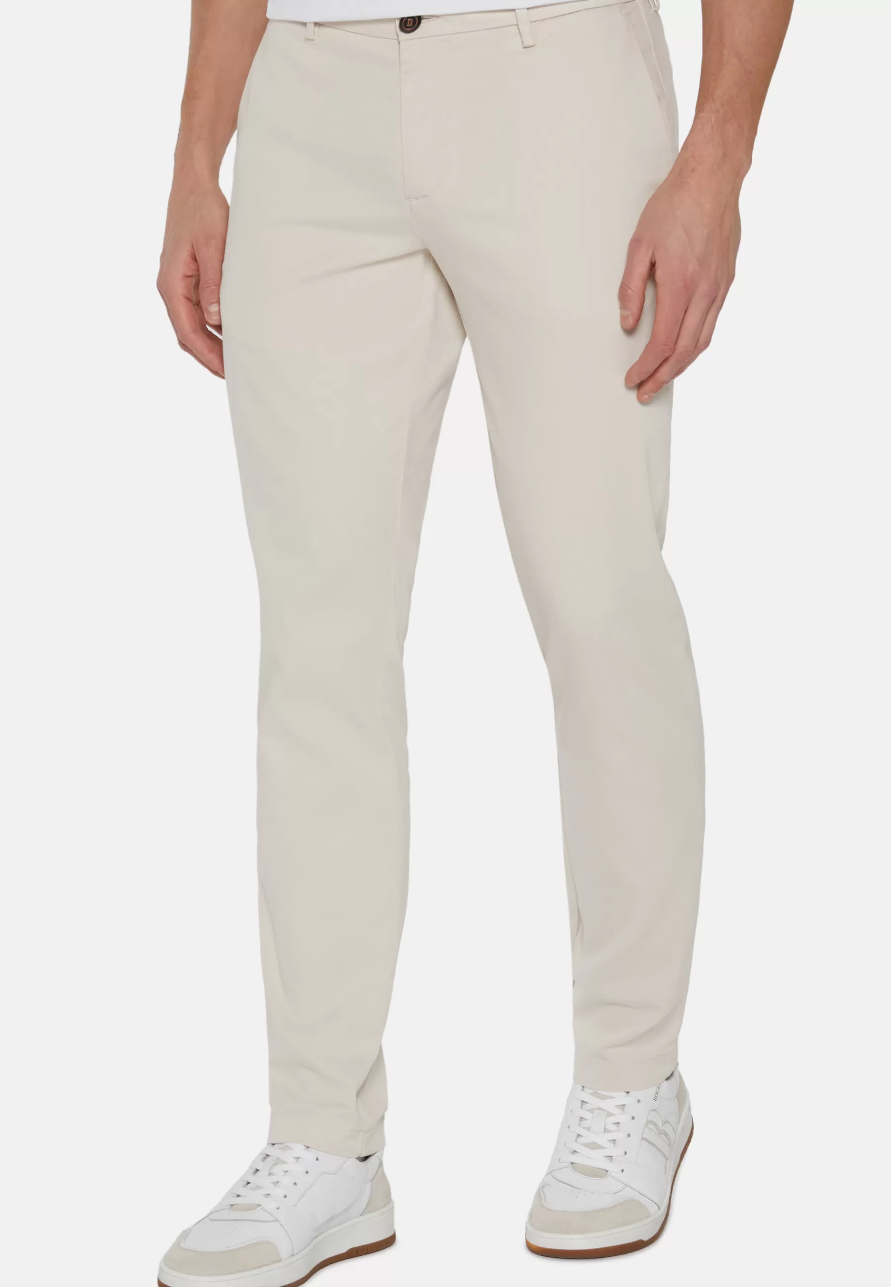 Pants^Boggi Milano Stretch Cotton/Tencel Pants Cream