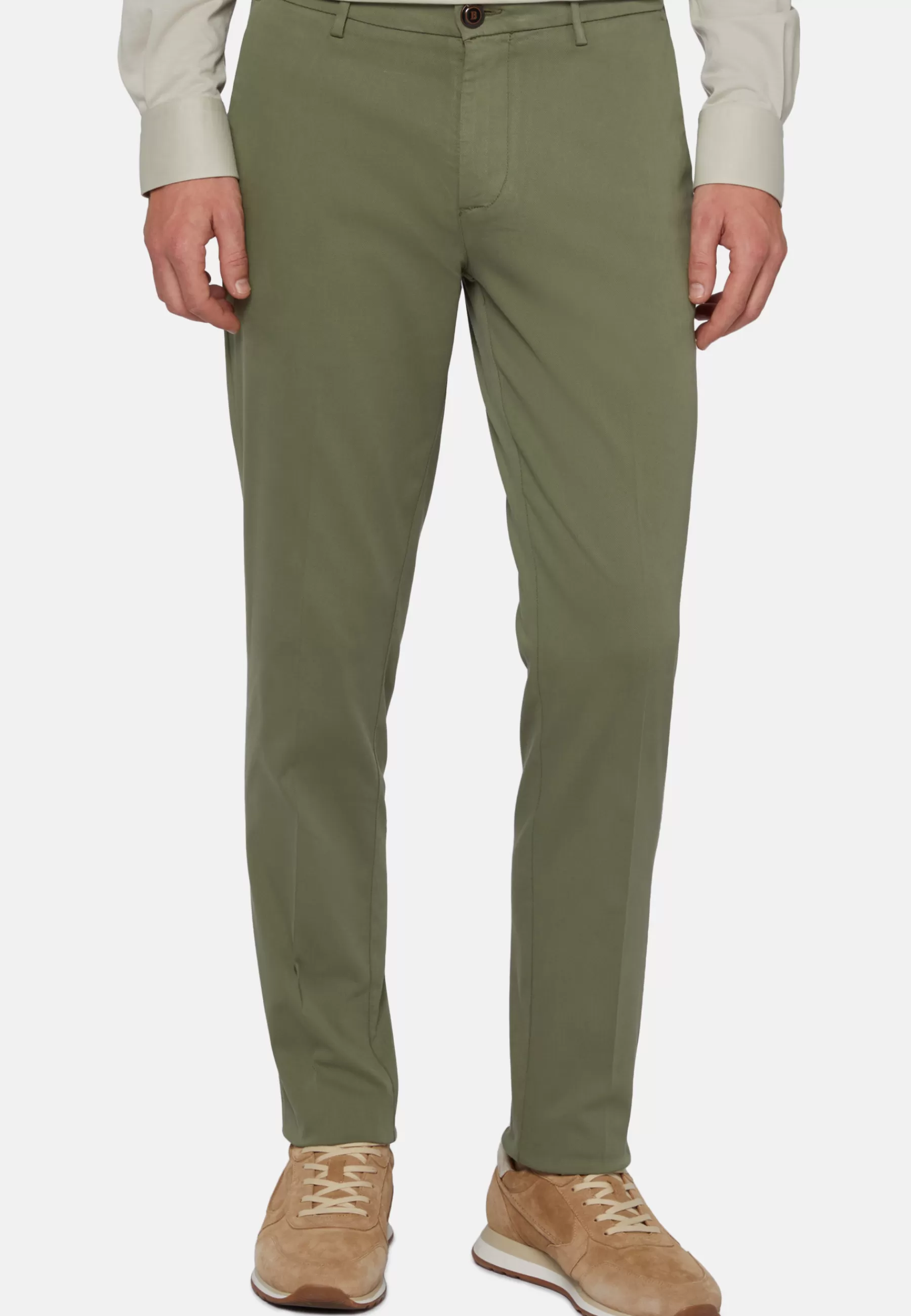 Pants^Boggi Milano Stretch Cotton/Tencel Pants Military Green