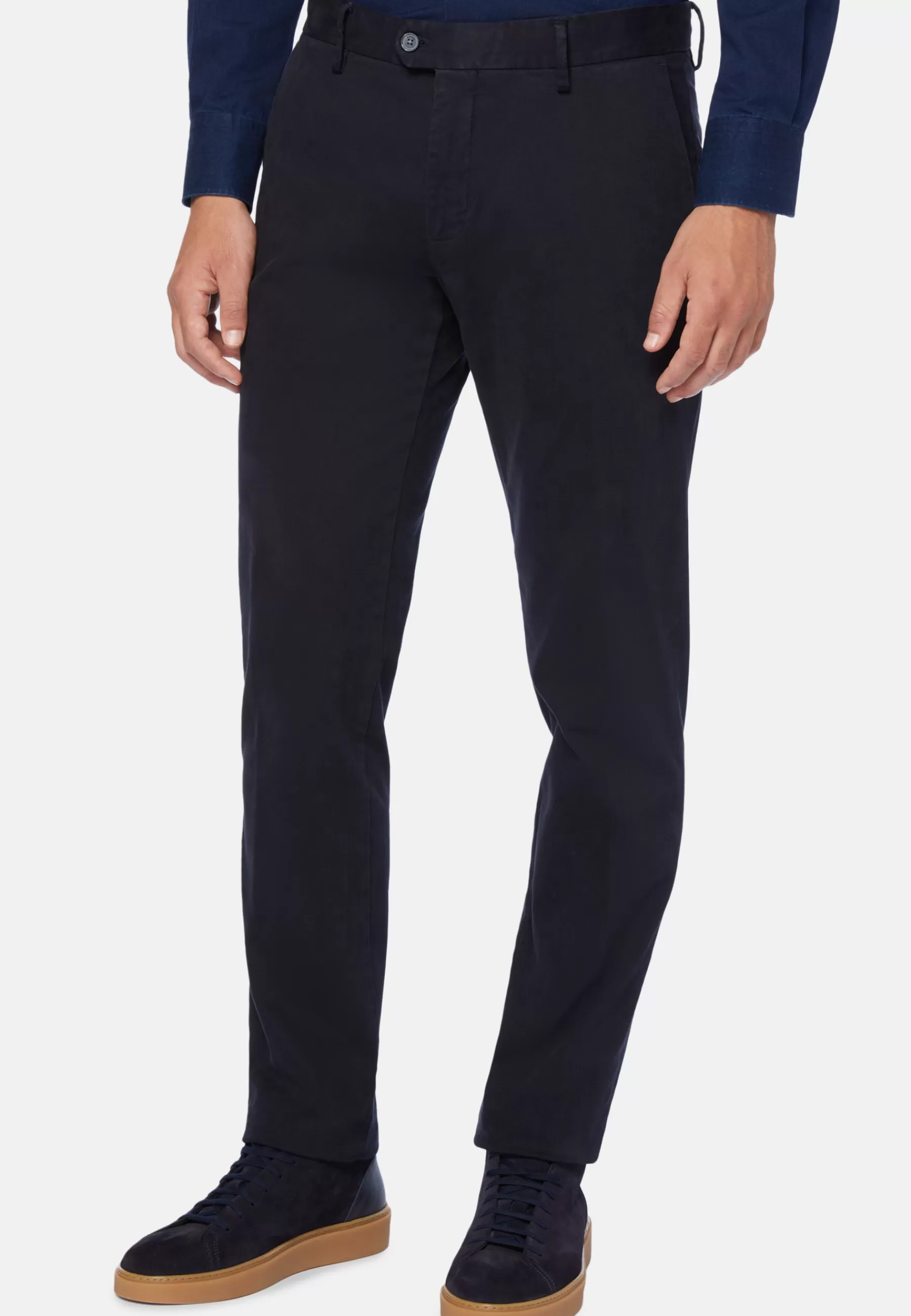 Pants^Boggi Milano Stretch Cotton/Tencel Pants Navy blue