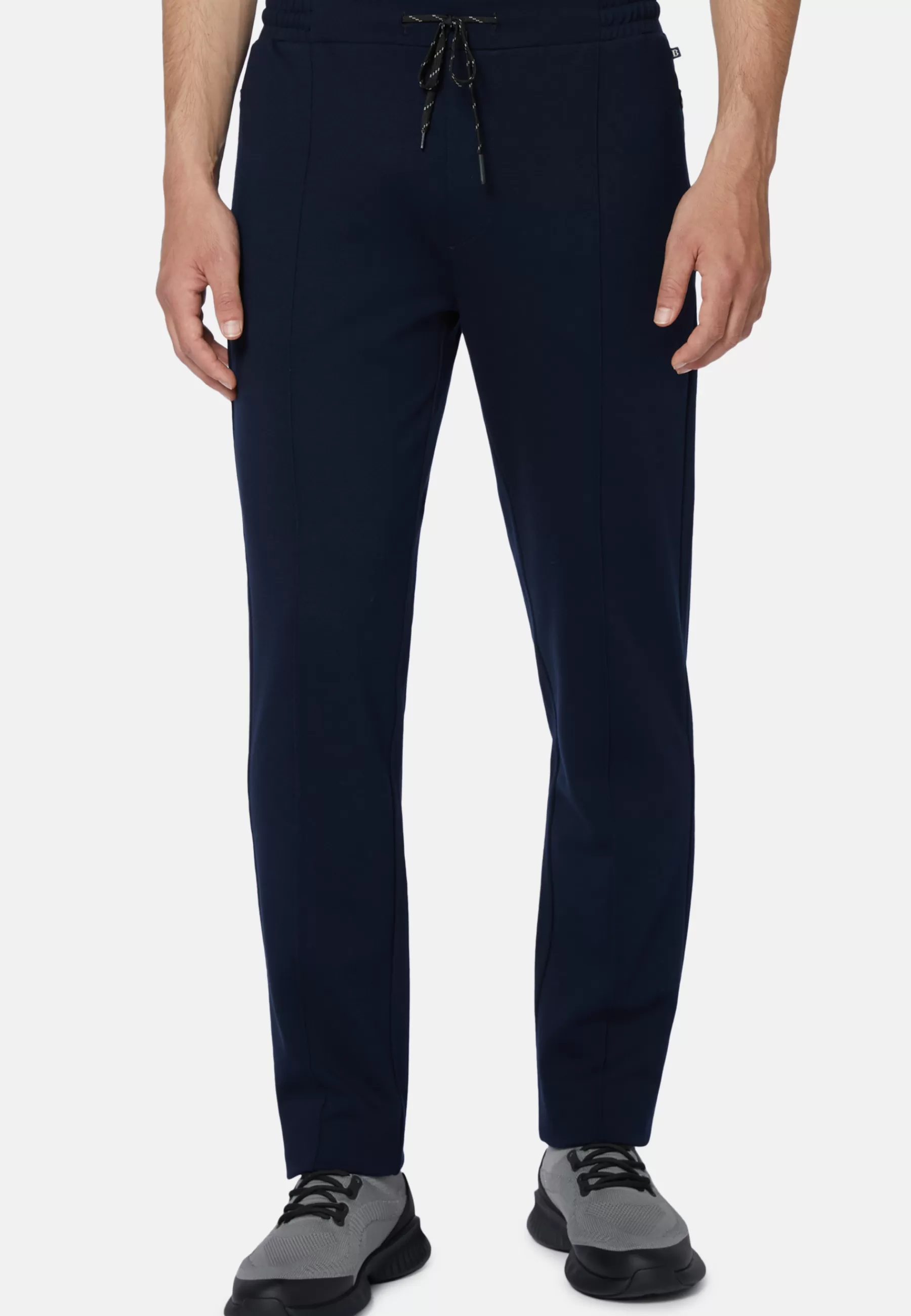 Sweatshirts and Joggers^Boggi Milano Stretch Interlock Technical Fabric Pants Navy blue