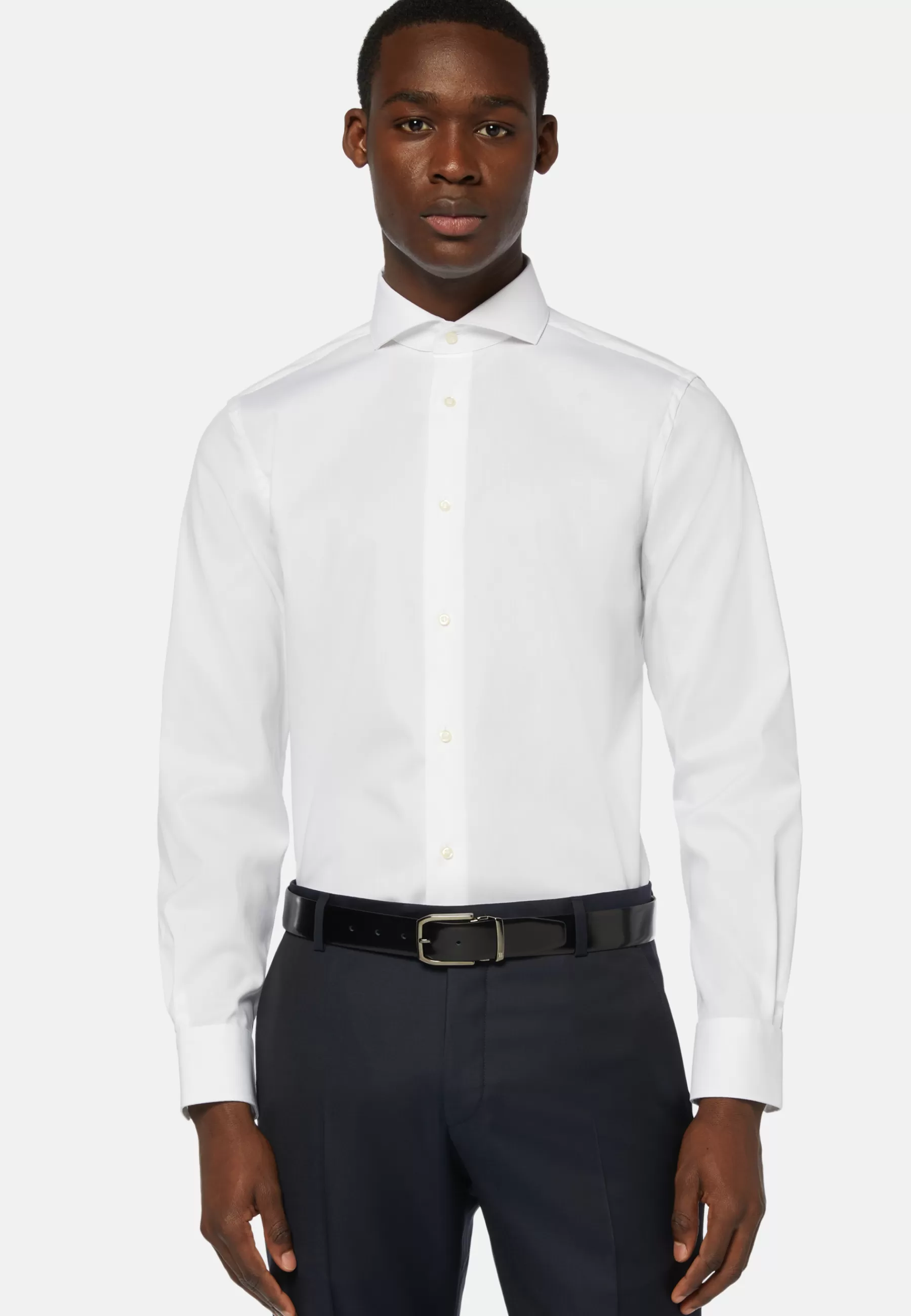 Dress Shirts | Must-Have^Boggi Milano Stretch P.Point Napoli Collar Shirt Regular Fit White