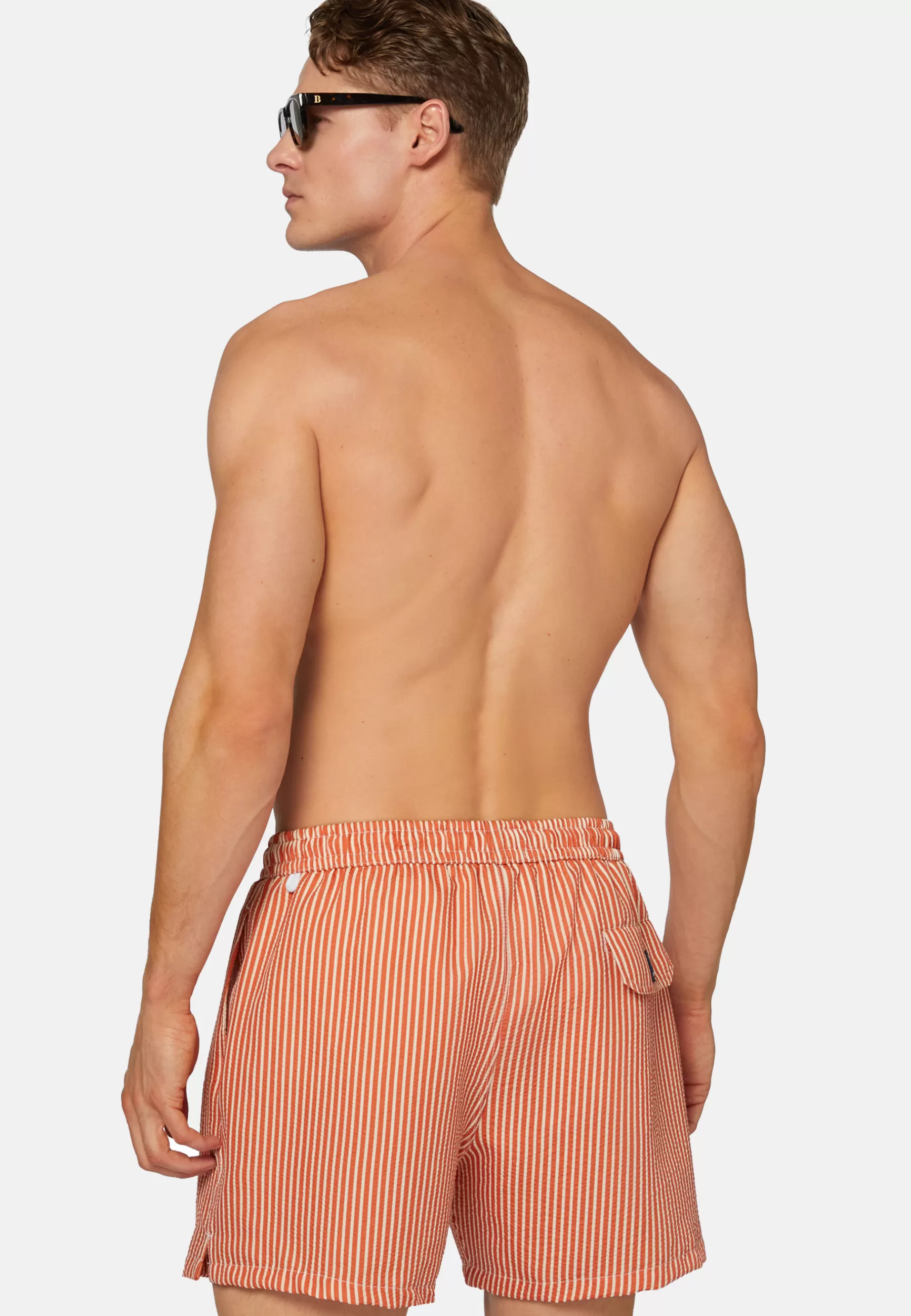 Swim Shorts^Boggi Milano Stripe Print Swimsuit Orange