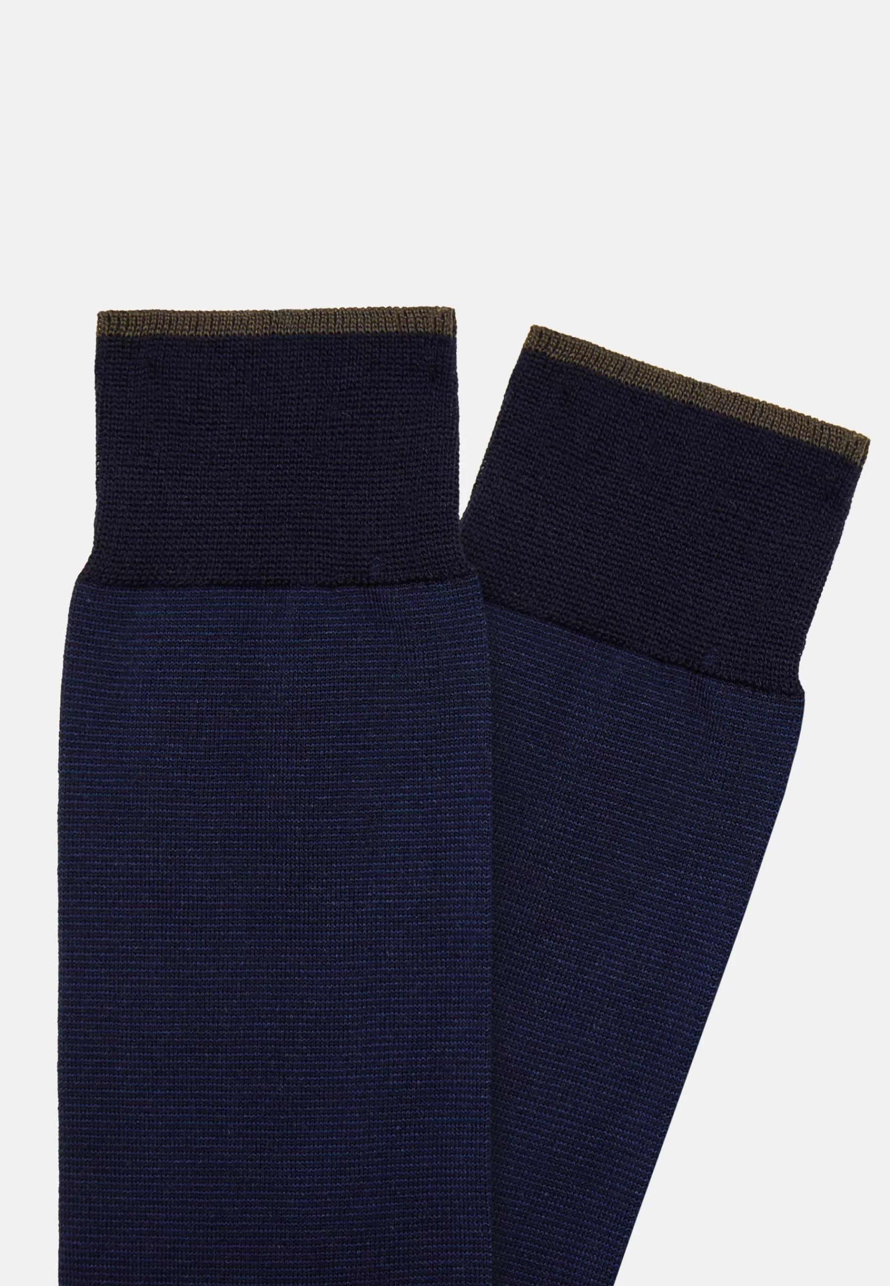 Socks^Boggi Milano Striped Cotton Socks Navy blue